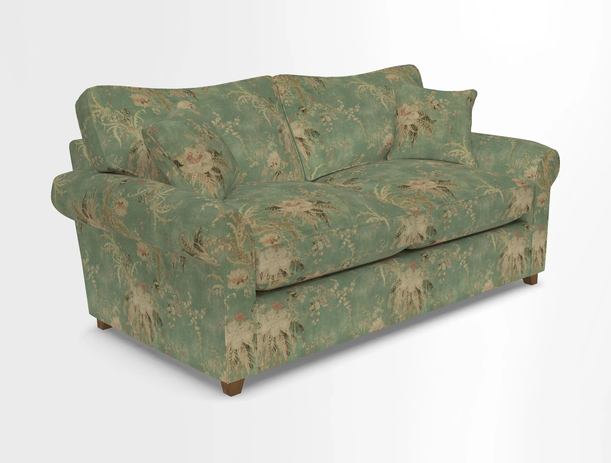 Waverley 3 Seater Sofa Bed in wo Tone Plain Biscuit
