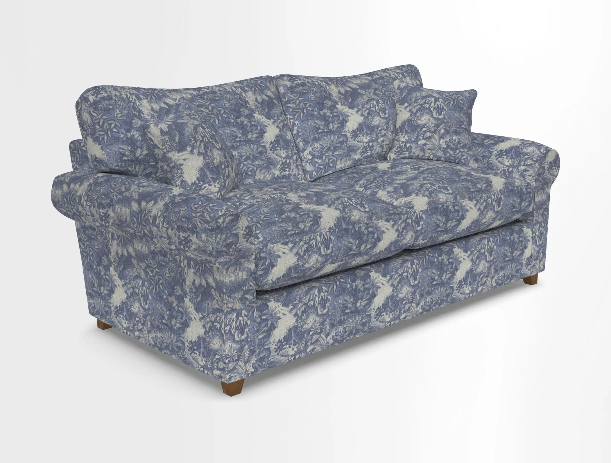 Waverley 3 Seater Sofa Bed in wo Tone Plain Biscuit