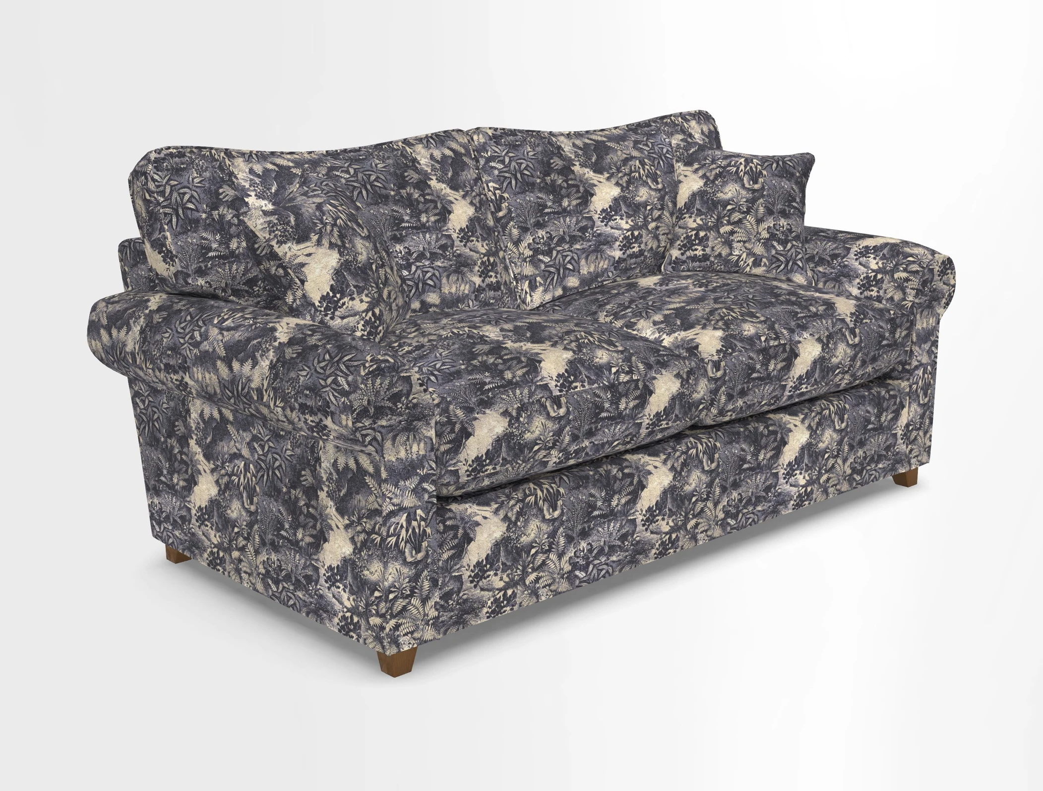 Waverley 3 Seater Sofa Bed in wo Tone Plain Biscuit