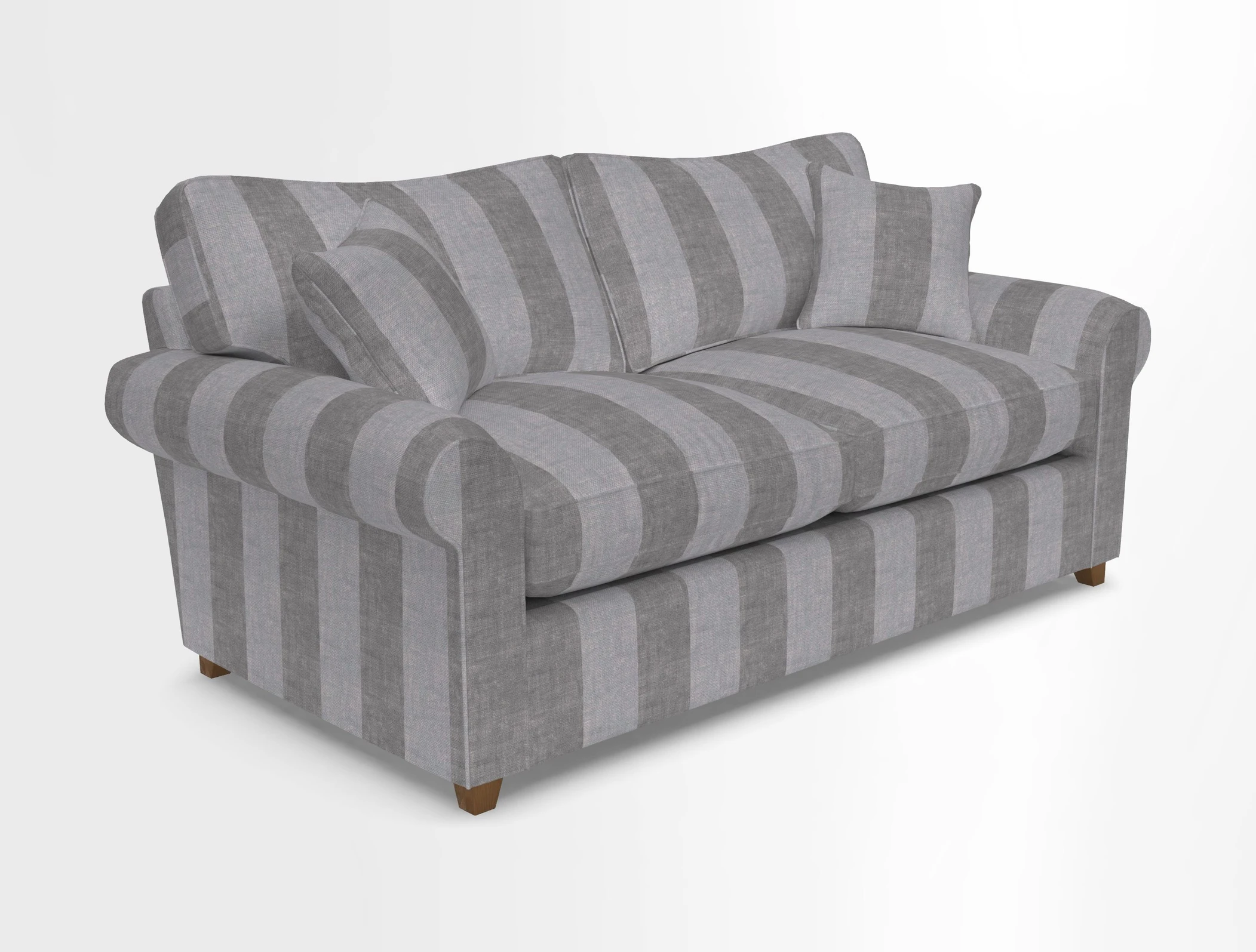 Waverley 3 Seater Sofa Bed in wo Tone Plain Biscuit