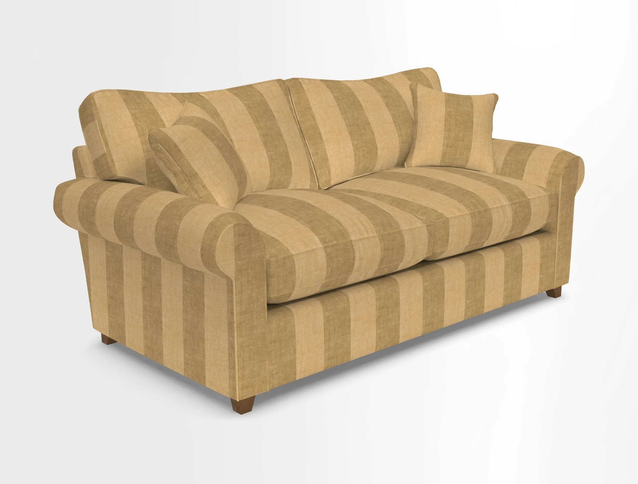 Waverley 3 Seater Sofa Bed in wo Tone Plain Biscuit