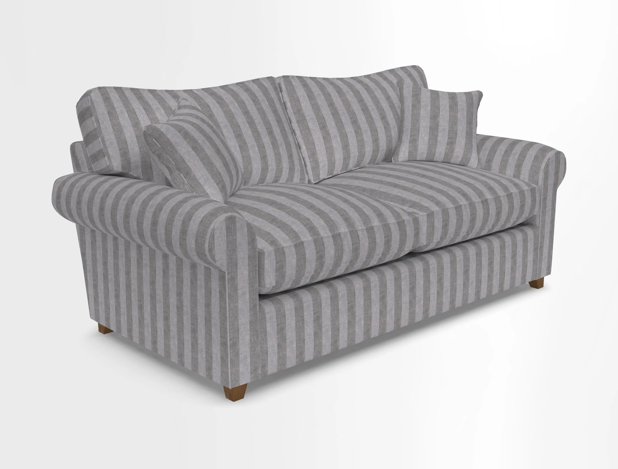 Waverley 3 Seater Sofa Bed in wo Tone Plain Biscuit