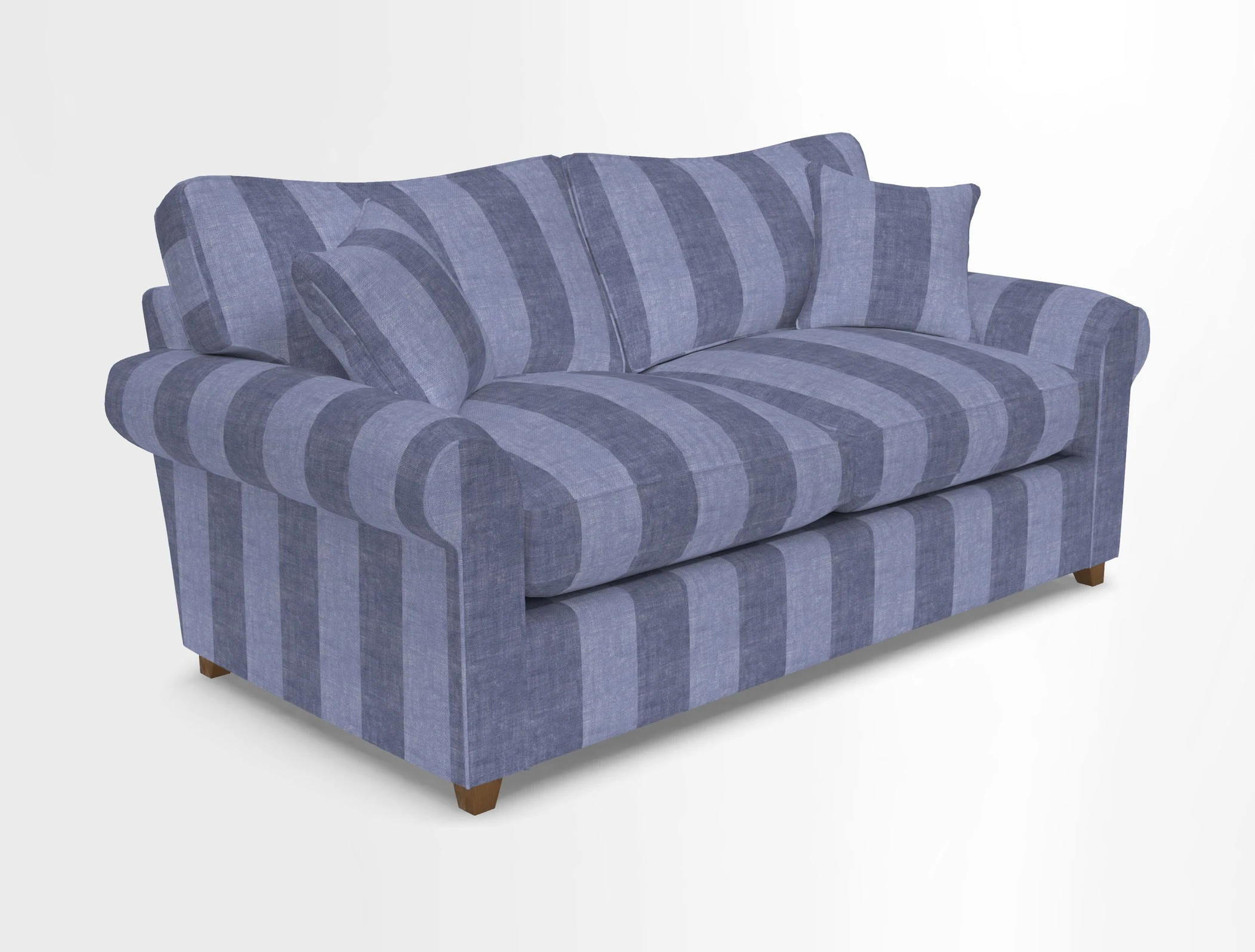 Waverley 3 Seater Sofa Bed in wo Tone Plain Biscuit