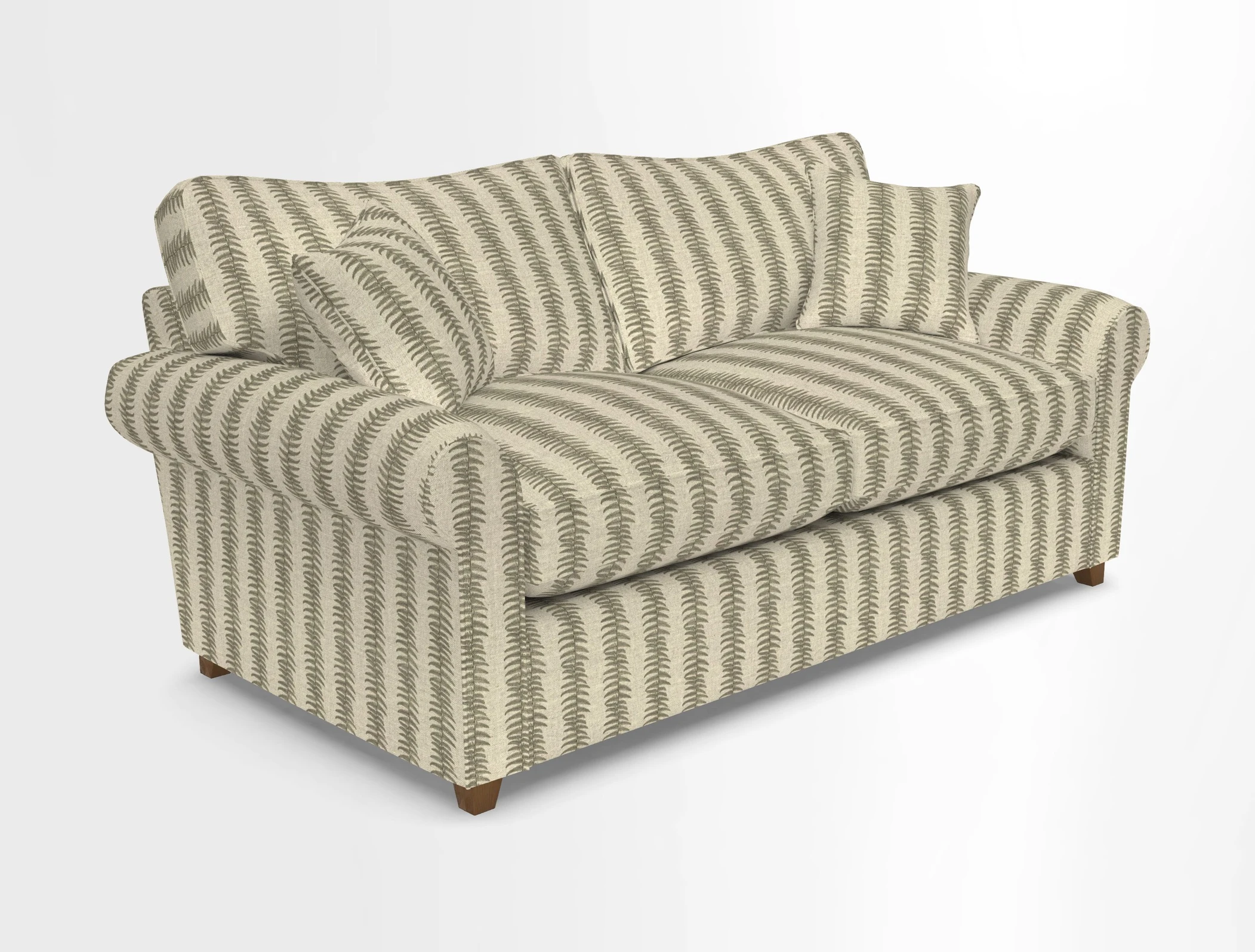 Waverley 3 Seater Sofa Bed in wo Tone Plain Biscuit