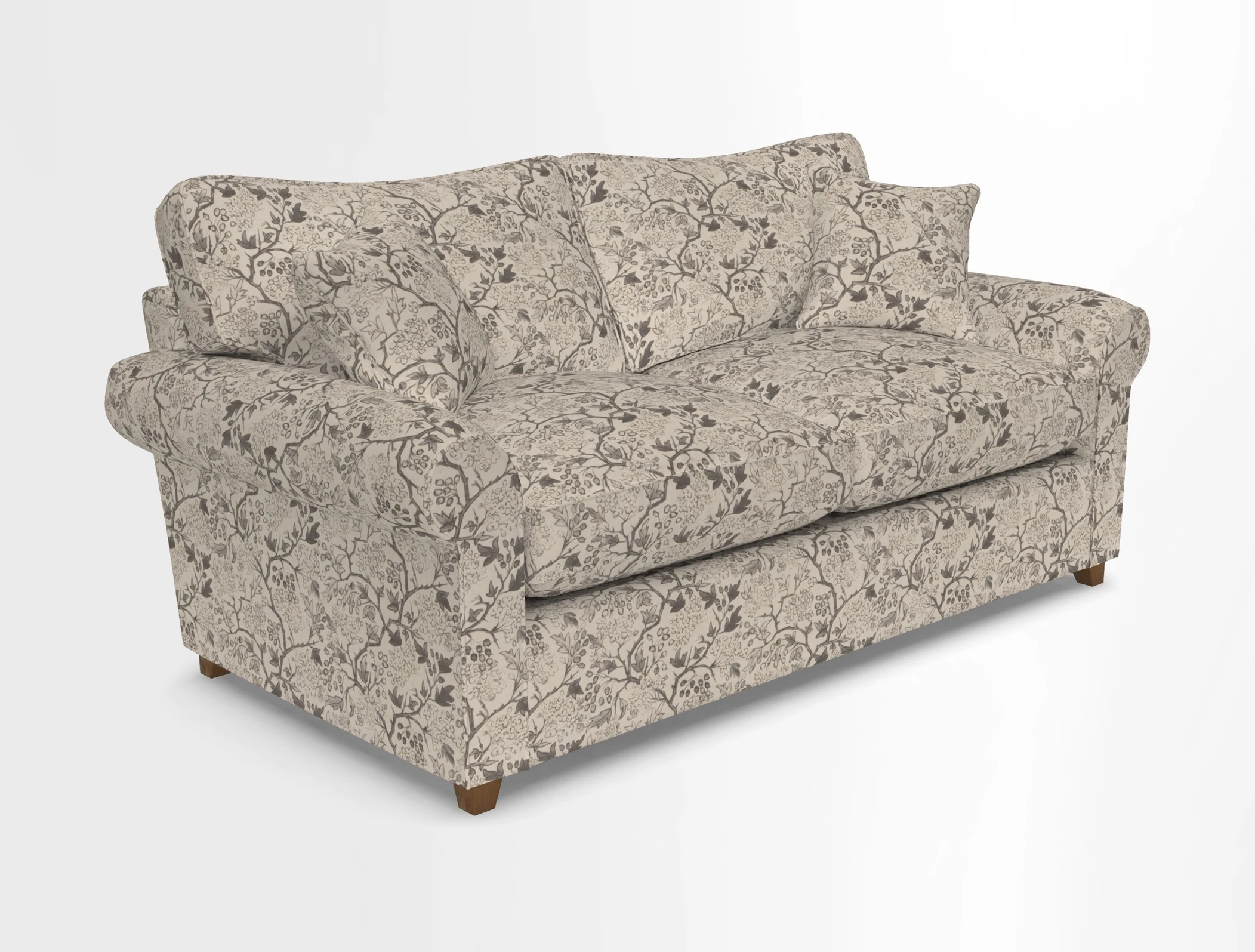 Waverley 3 Seater Sofa Bed in wo Tone Plain Biscuit