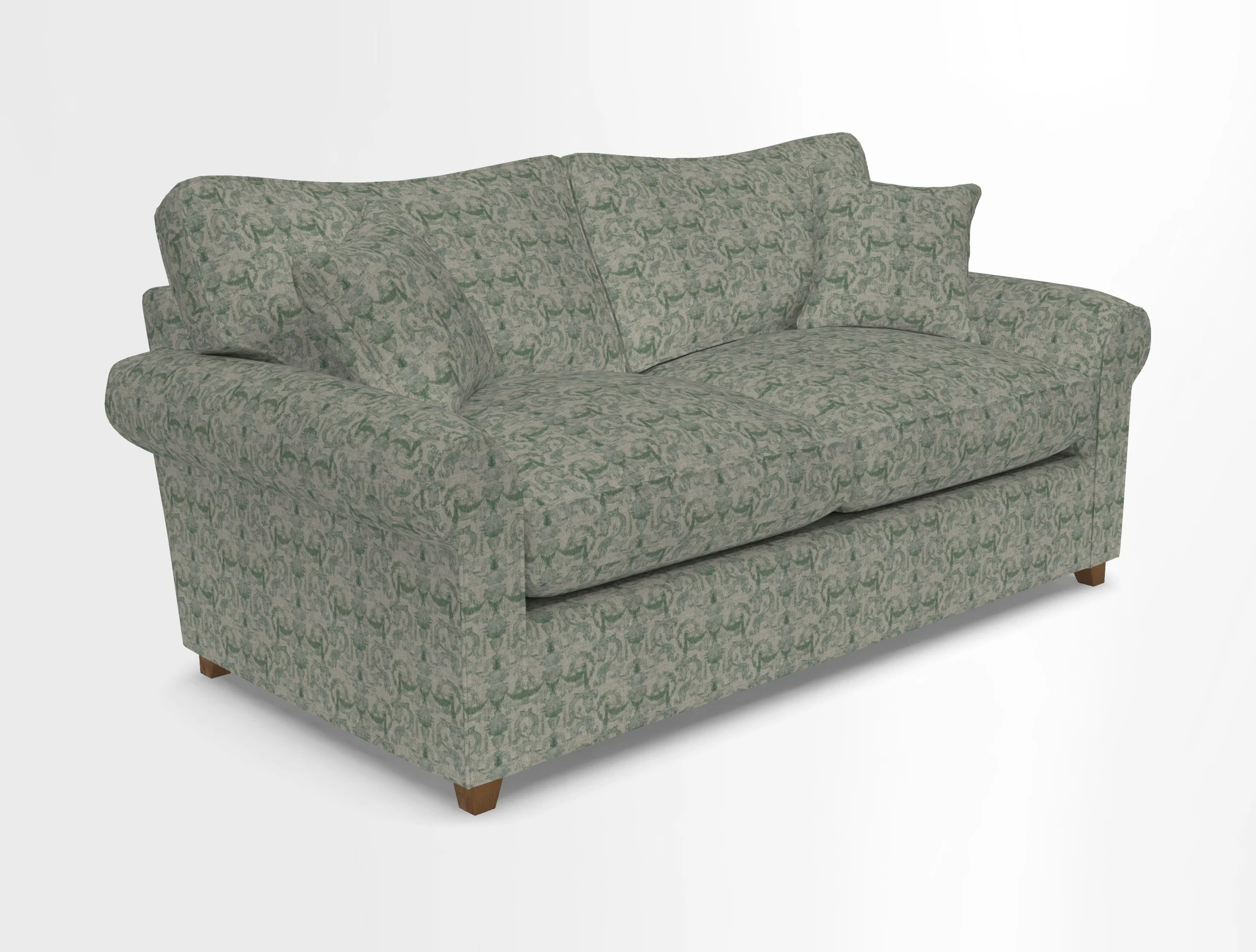 Waverley 3 Seater Sofa Bed in wo Tone Plain Biscuit