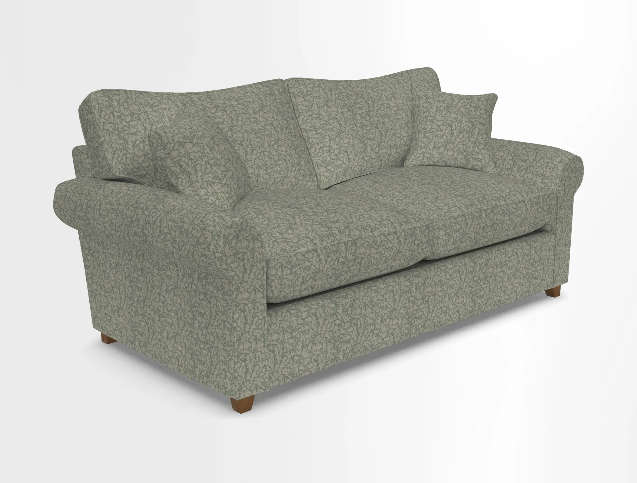 Waverley 3 Seater Sofa Bed in wo Tone Plain Biscuit