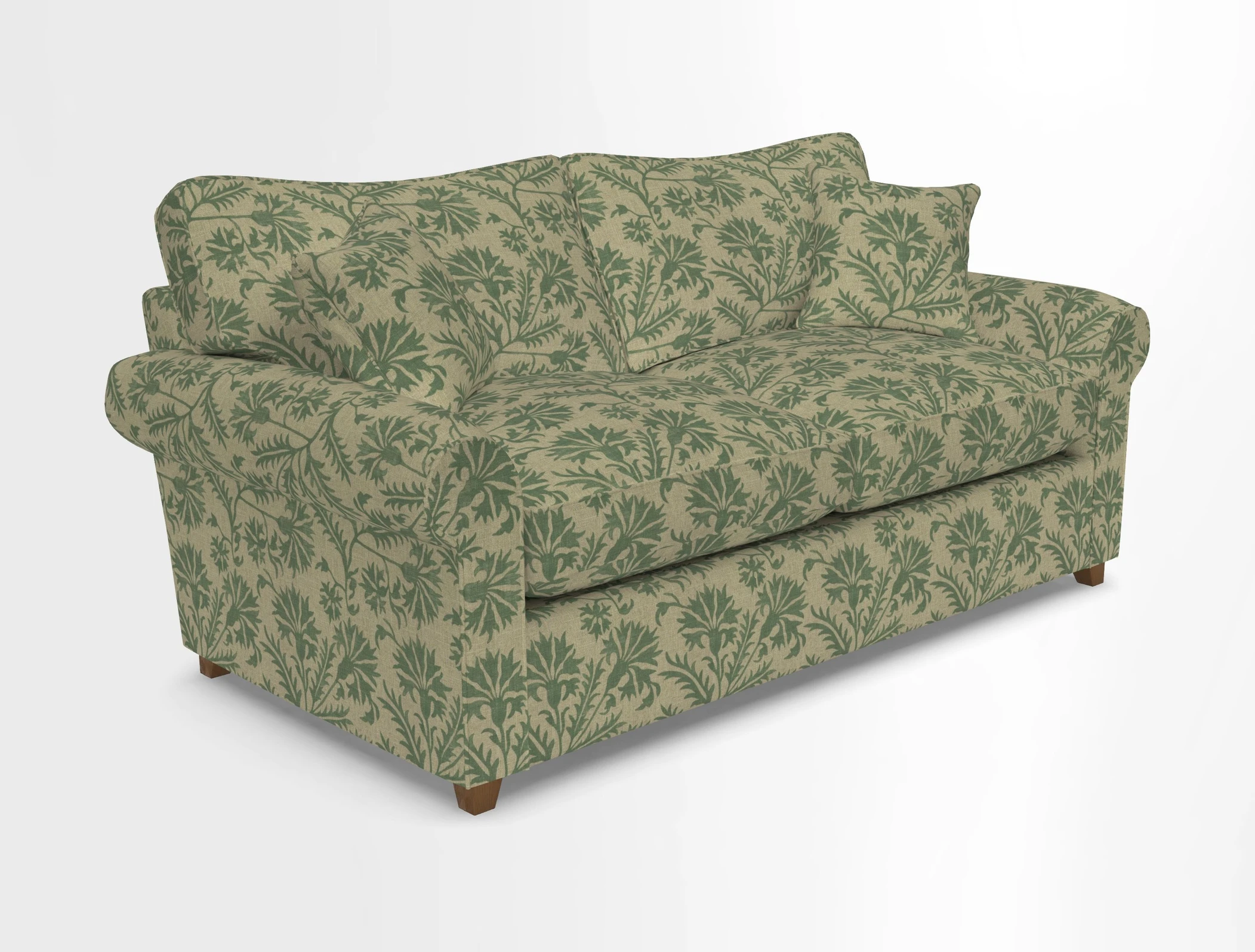 Waverley 3 Seater Sofa Bed in wo Tone Plain Biscuit