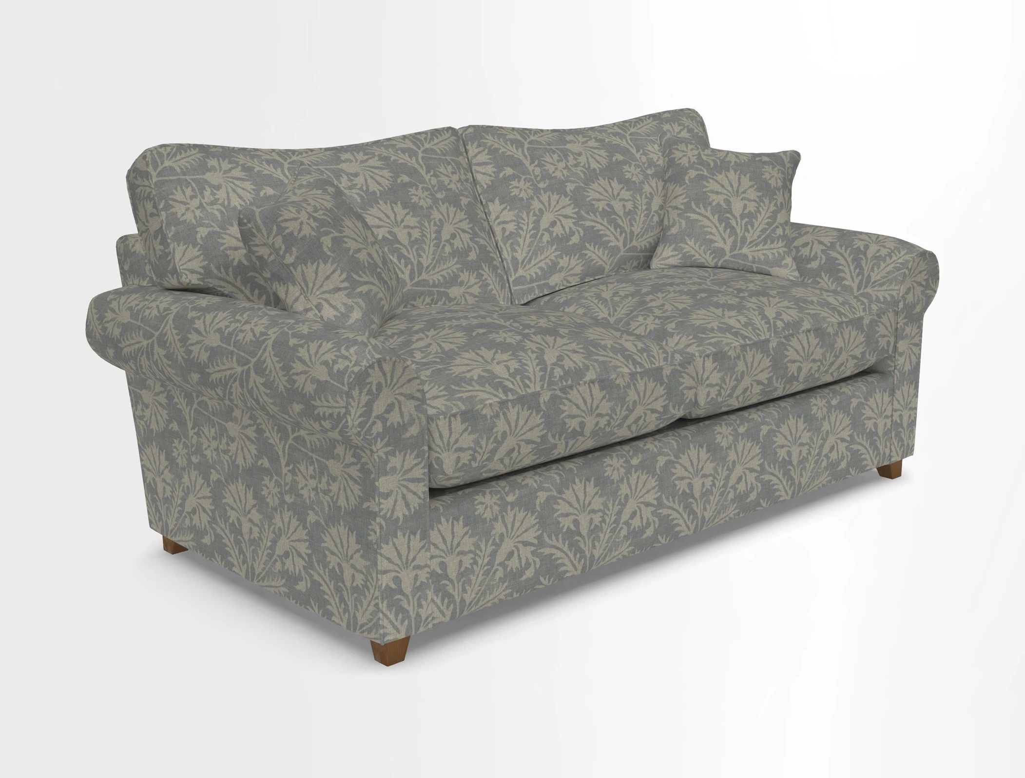 Waverley 3 Seater Sofa Bed in wo Tone Plain Biscuit