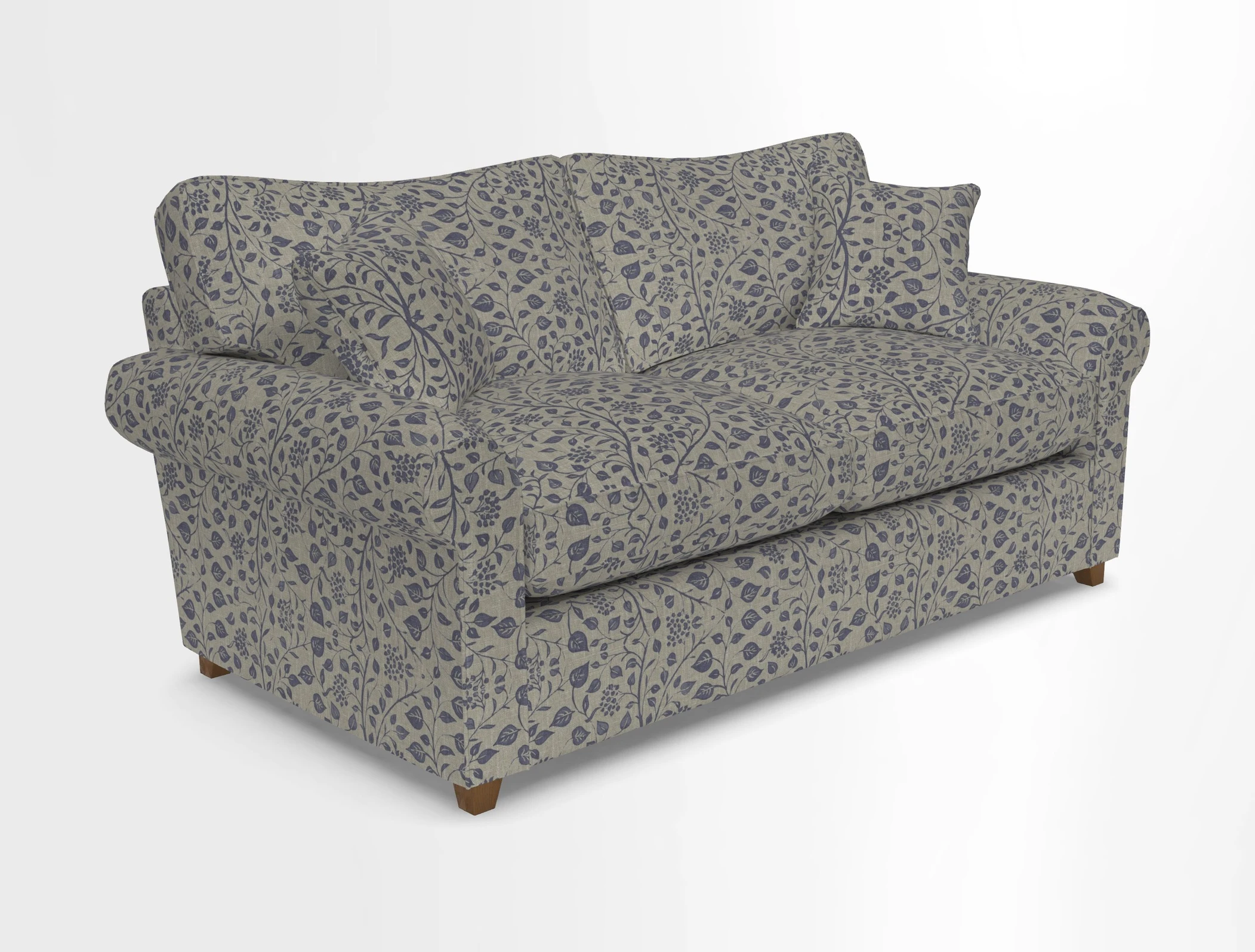 Waverley 3 Seater Sofa Bed in wo Tone Plain Biscuit