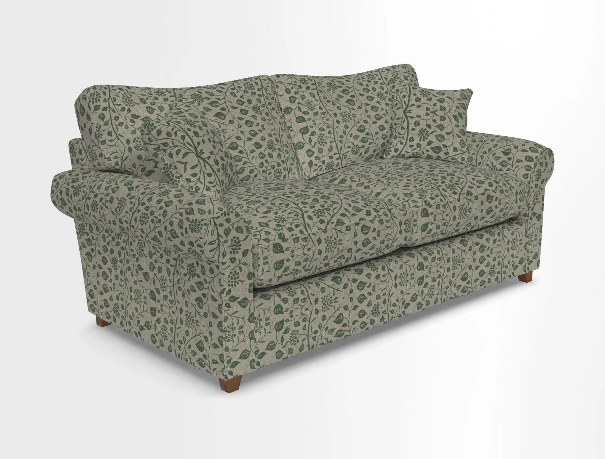 Waverley 3 Seater Sofa Bed in wo Tone Plain Biscuit
