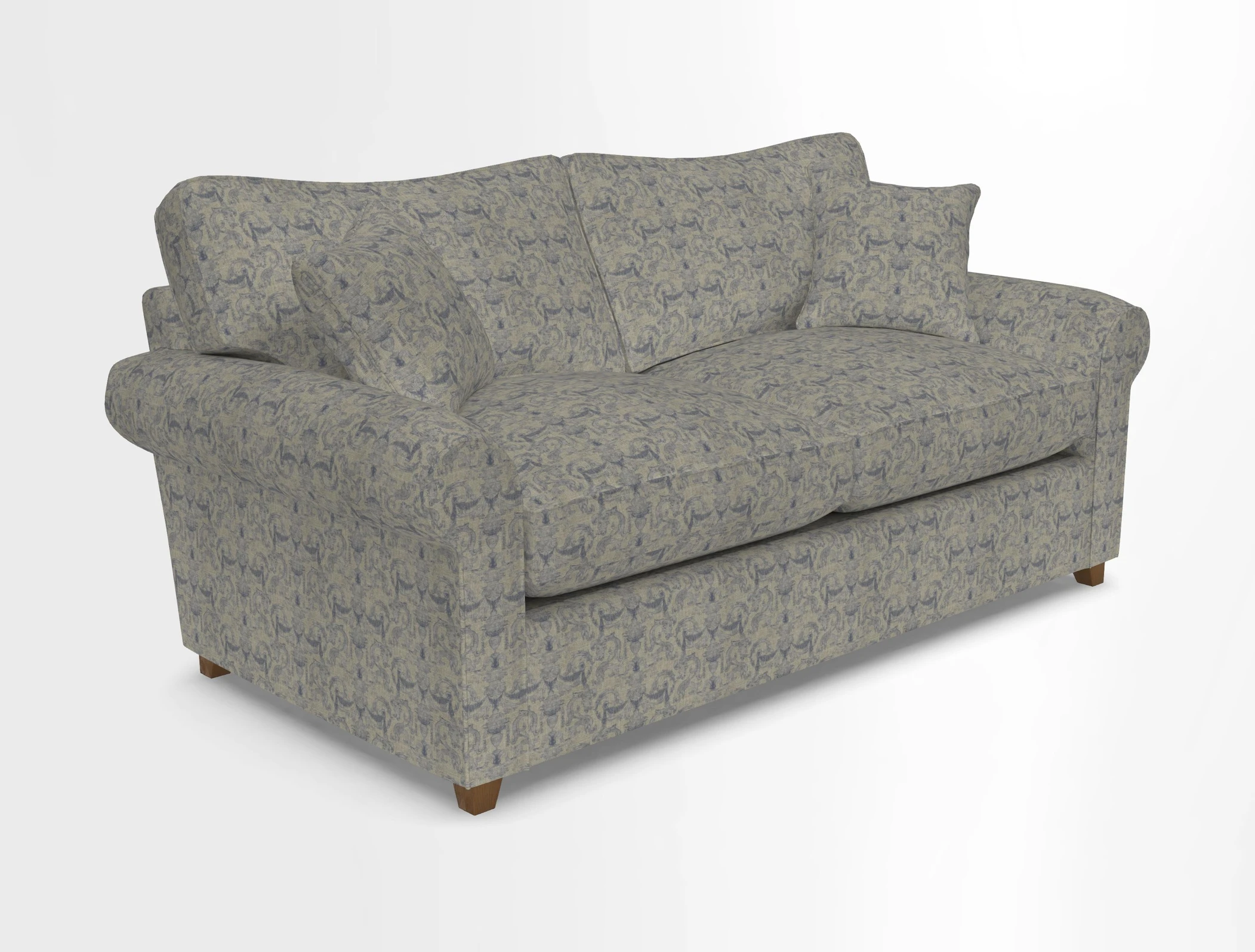 Waverley 3 Seater Sofa Bed in wo Tone Plain Biscuit