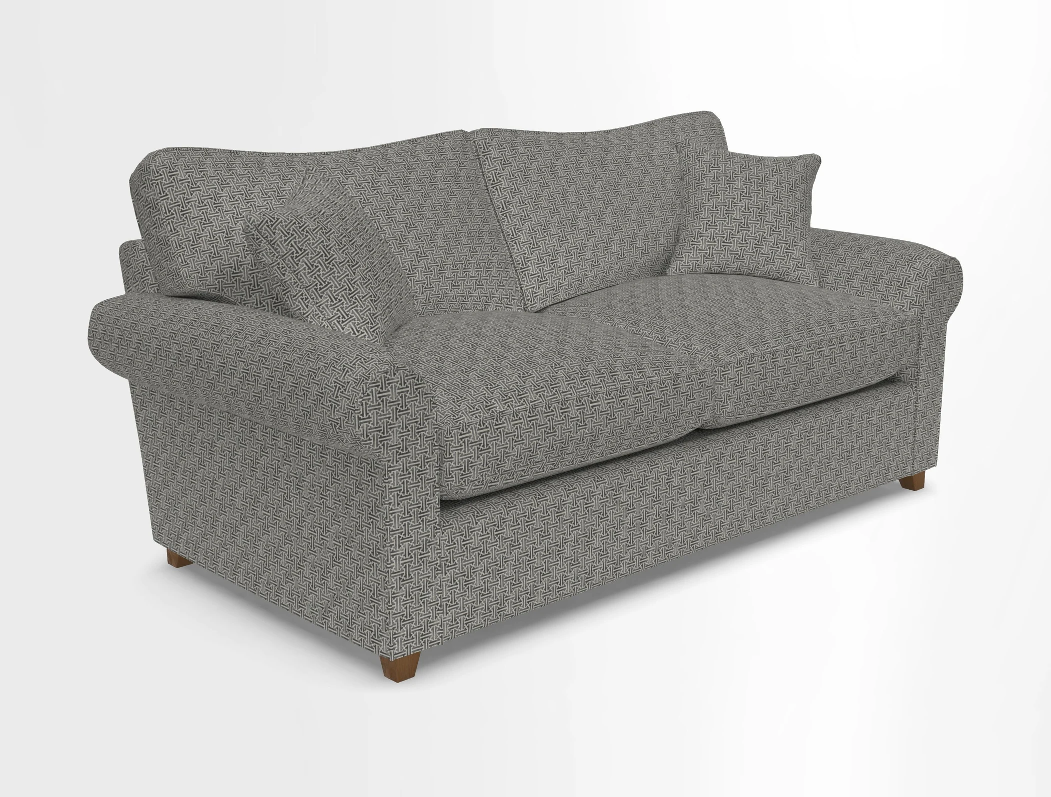 Waverley 3 Seater Sofa Bed in wo Tone Plain Biscuit