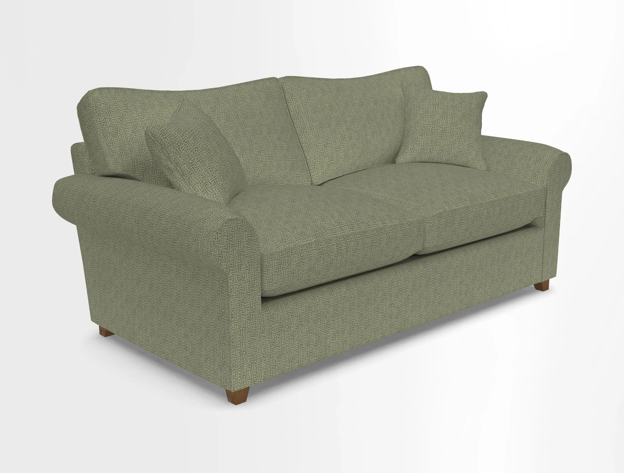Waverley 3 Seater Sofa Bed in wo Tone Plain Biscuit