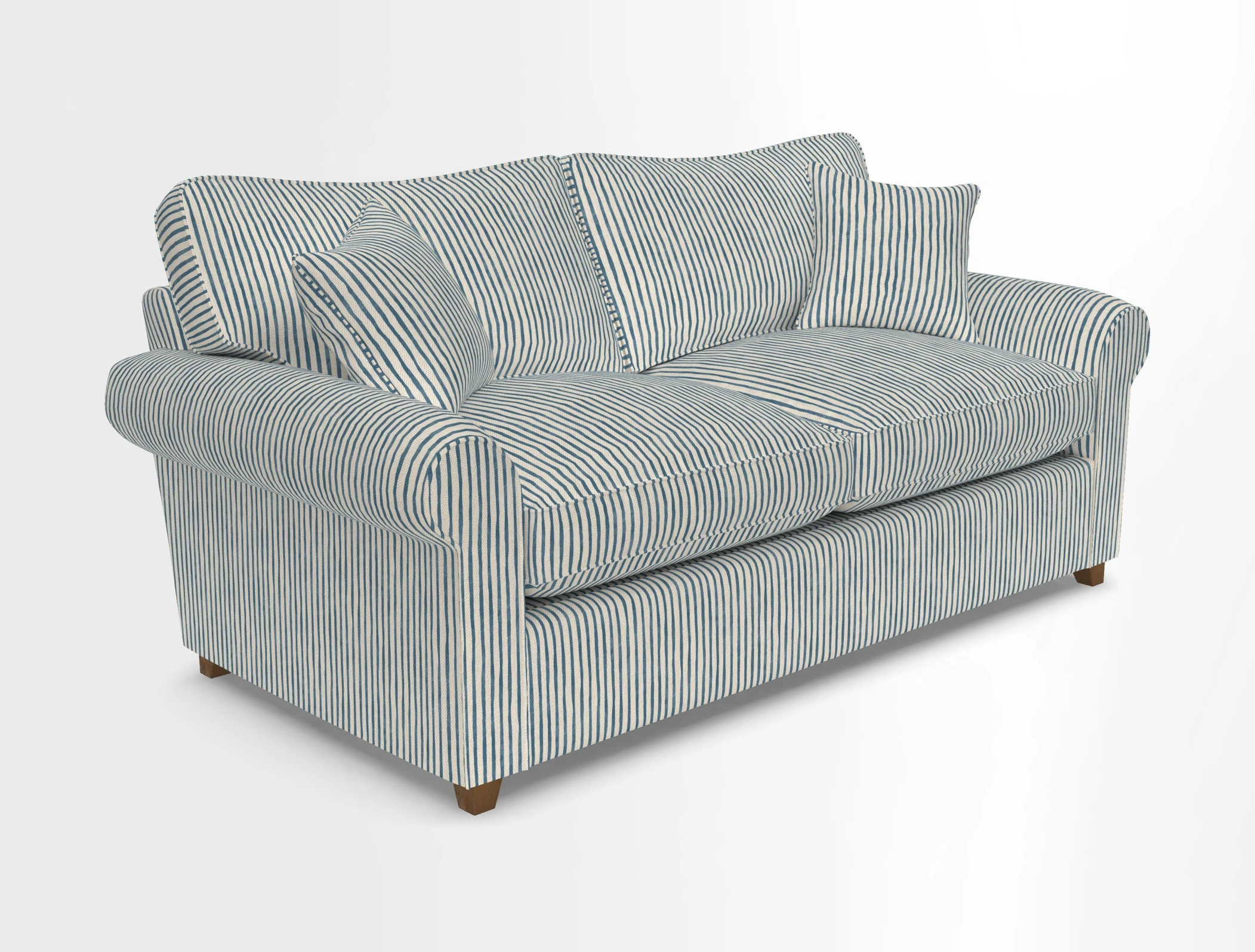 Waverley 3 Seater Sofa Bed in wo Tone Plain Biscuit