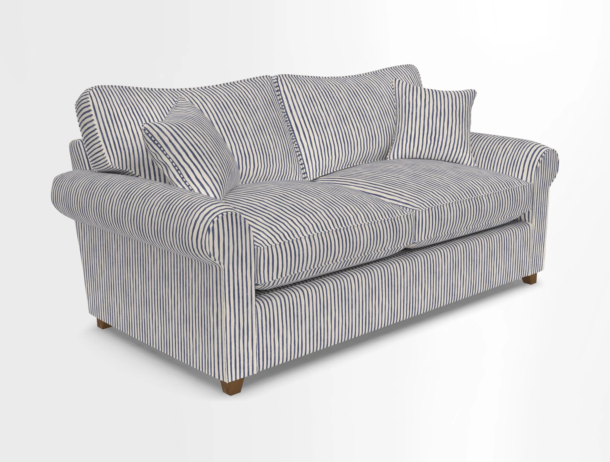 Waverley 3 Seater Sofa Bed in wo Tone Plain Biscuit