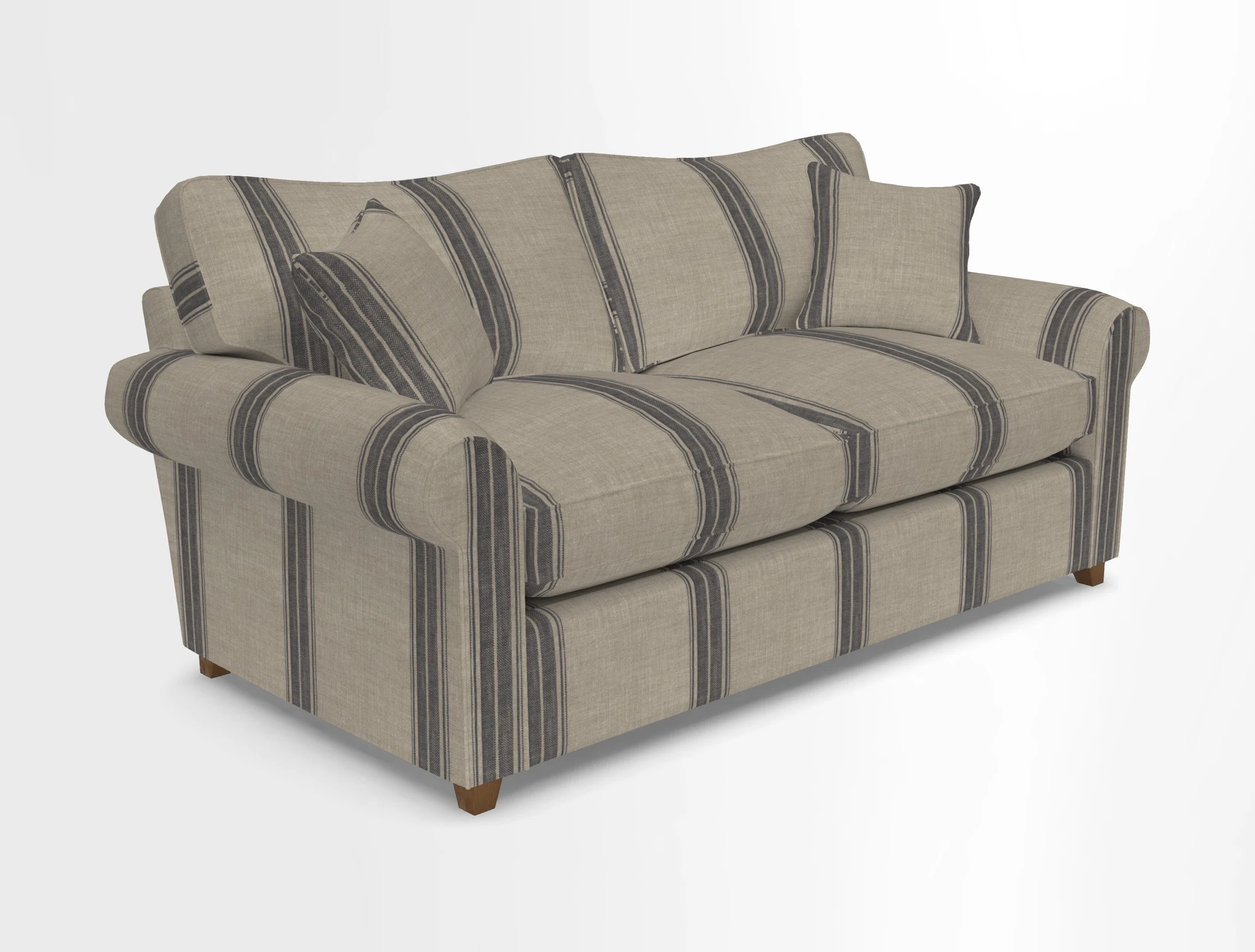Waverley 3 Seater Sofa Bed in wo Tone Plain Biscuit