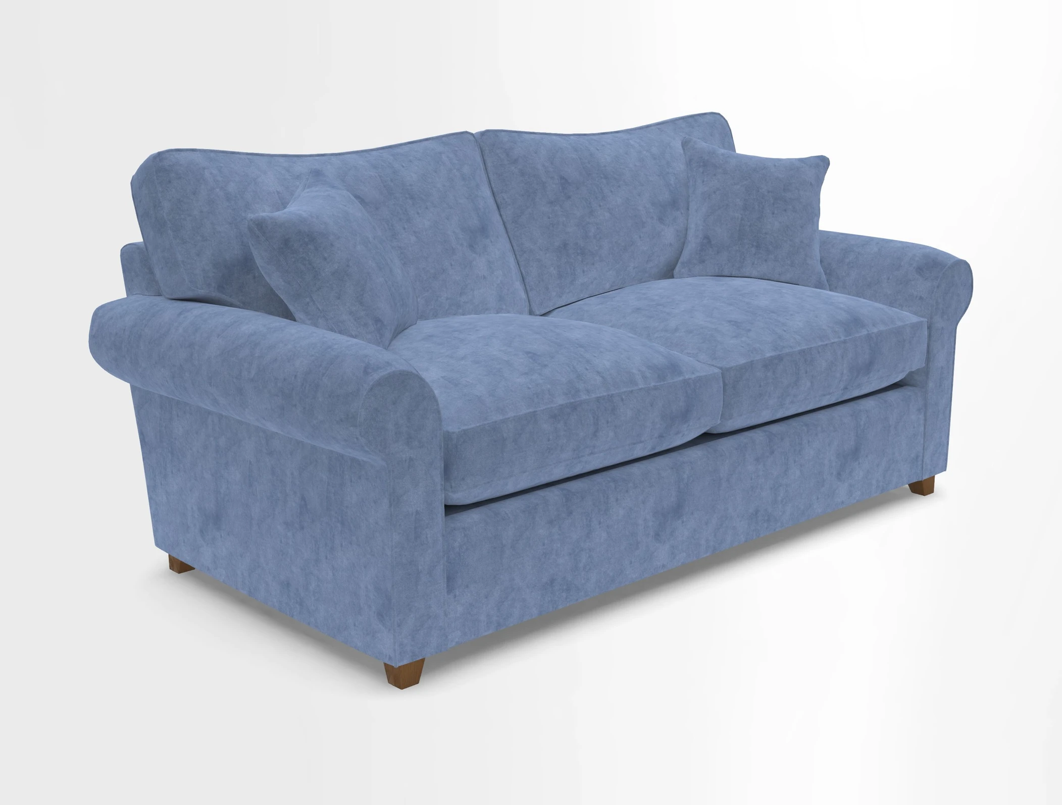 Waverley 3 Seater Sofa Bed in wo Tone Plain Biscuit