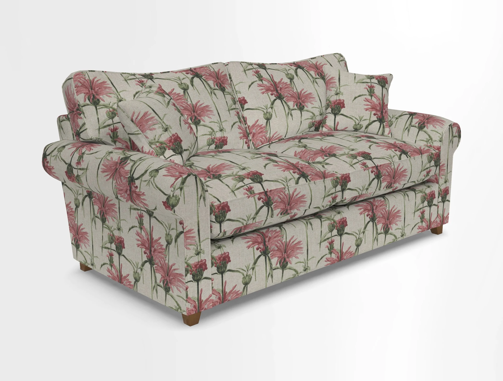 Waverley 3 Seater Sofa Bed in wo Tone Plain Biscuit