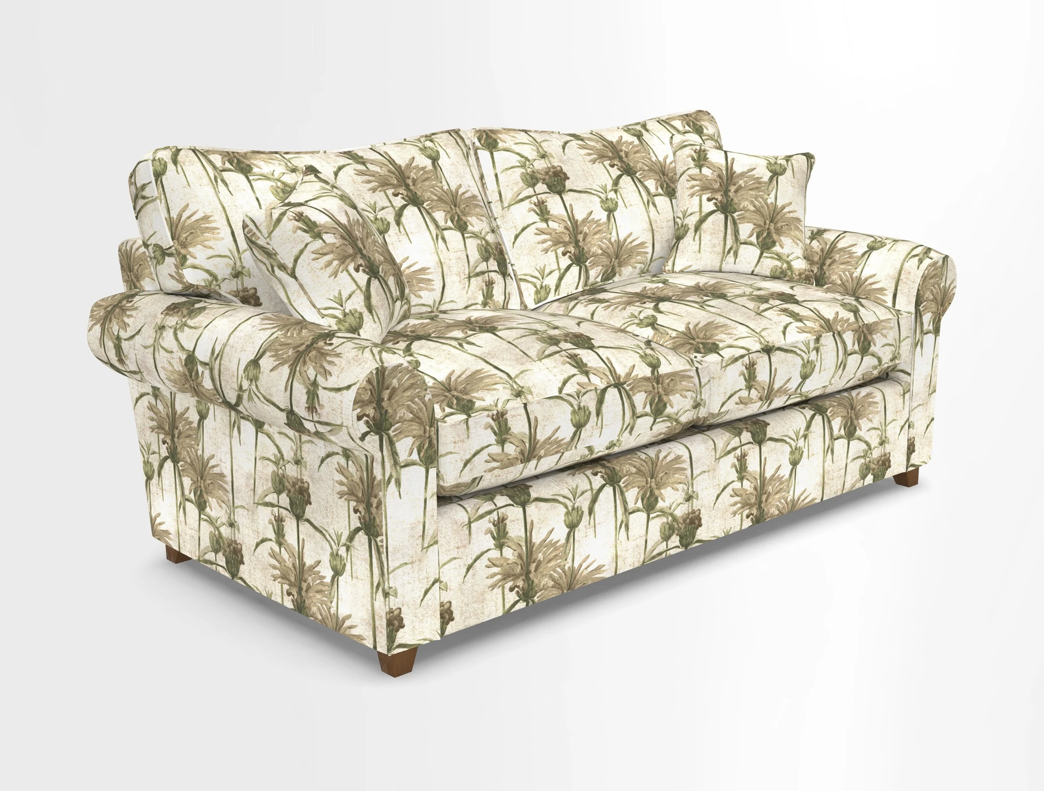 Waverley 3 Seater Sofa Bed in wo Tone Plain Biscuit