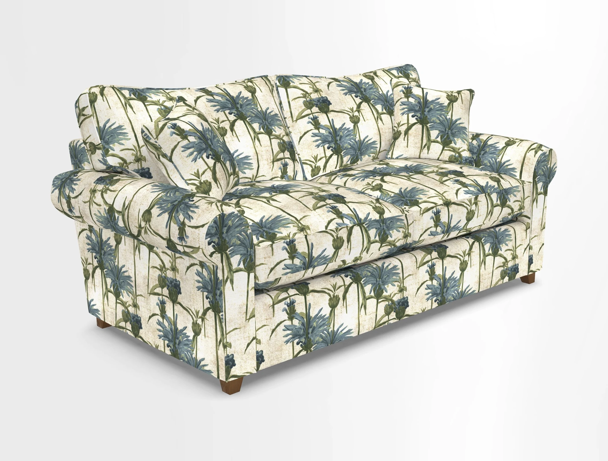 Waverley 3 Seater Sofa Bed in wo Tone Plain Biscuit