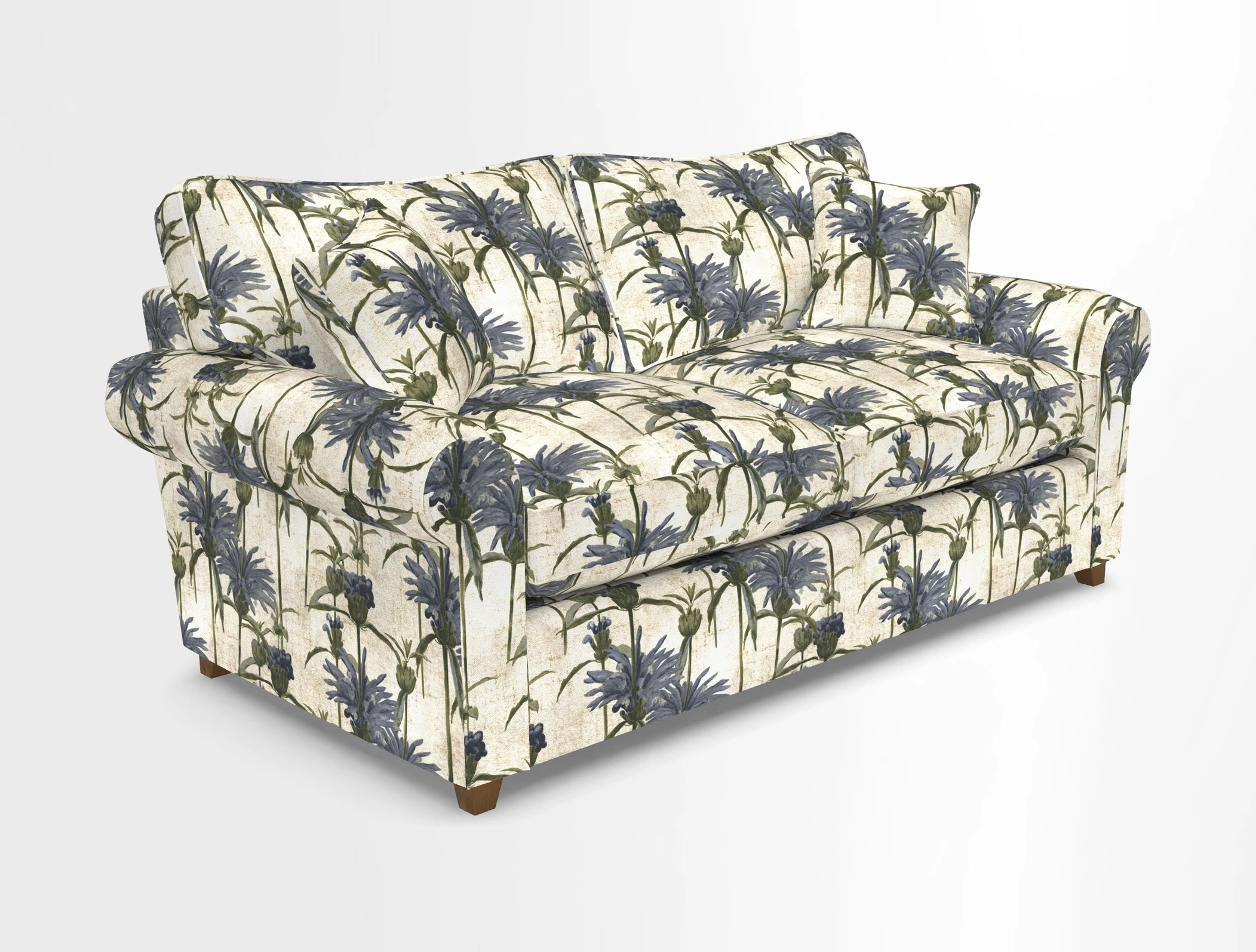 Waverley 3 Seater Sofa Bed in wo Tone Plain Biscuit