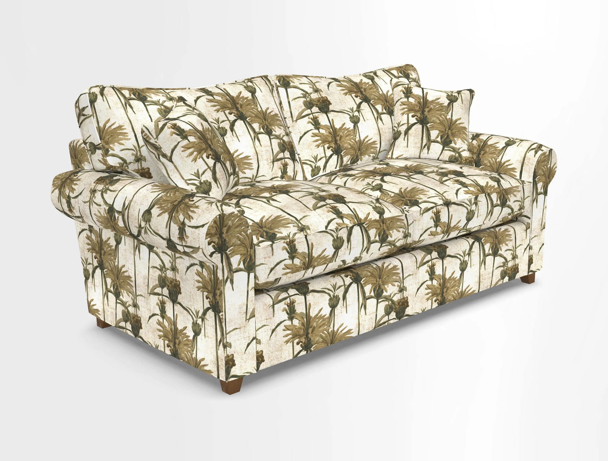Waverley 3 Seater Sofa Bed in wo Tone Plain Biscuit
