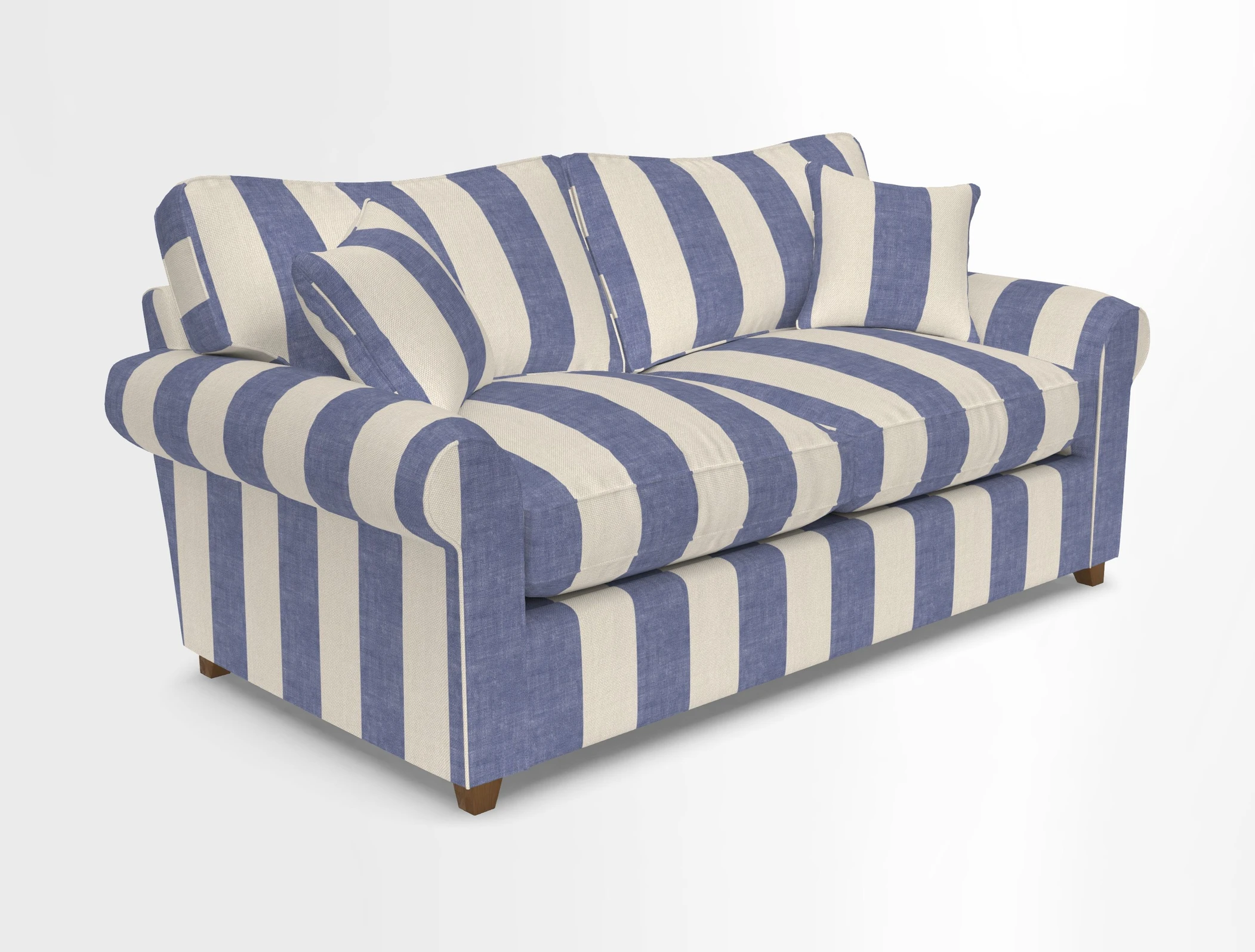 Waverley 3 Seater Sofa Bed in wo Tone Plain Biscuit