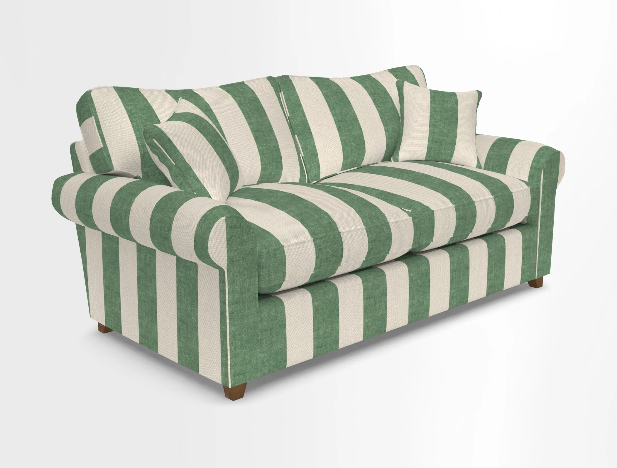 Waverley 3 Seater Sofa Bed in wo Tone Plain Biscuit