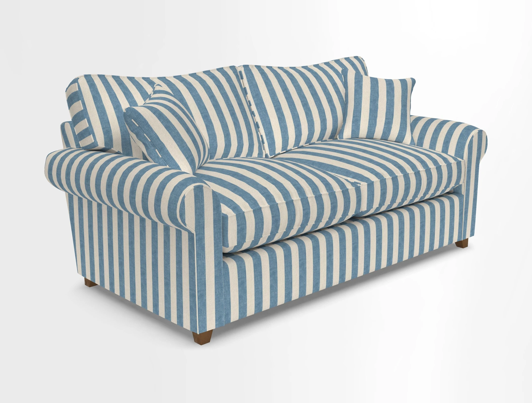 Waverley 3 Seater Sofa Bed in wo Tone Plain Biscuit