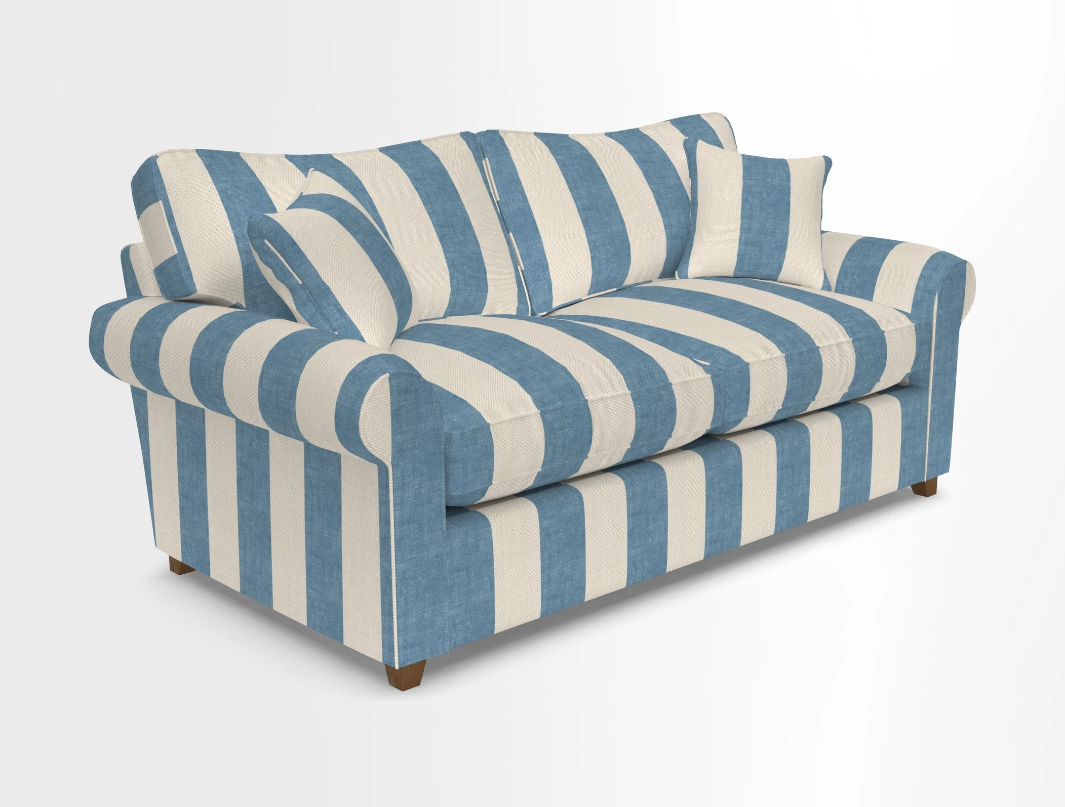 Waverley 3 Seater Sofa Bed in wo Tone Plain Biscuit