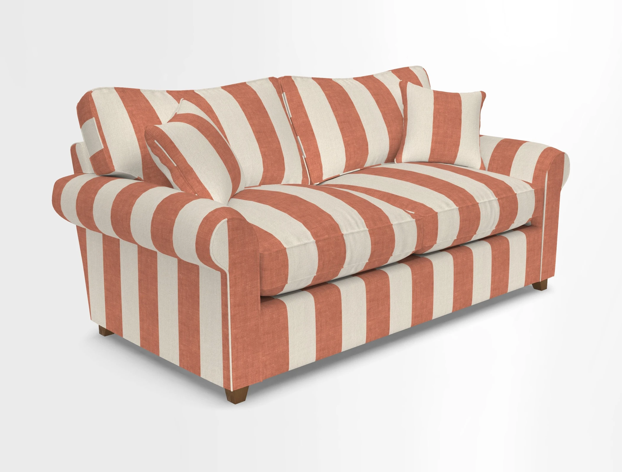 Waverley 3 Seater Sofa Bed in wo Tone Plain Biscuit