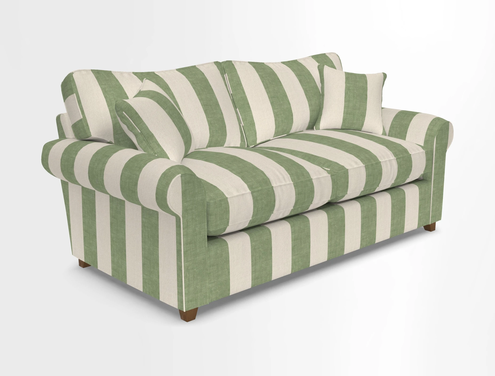 Waverley 3 Seater Sofa Bed in wo Tone Plain Biscuit