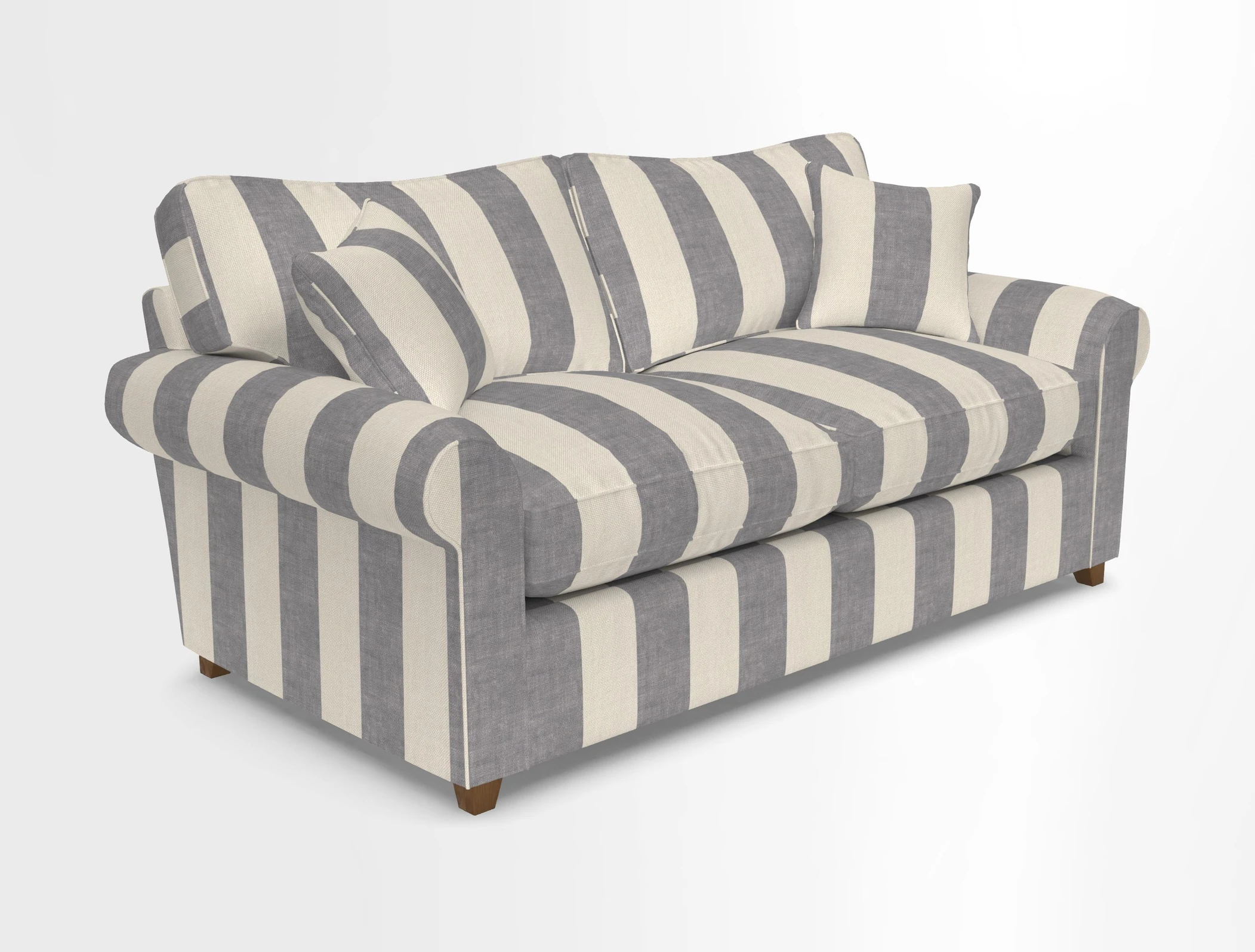 Waverley 3 Seater Sofa Bed in wo Tone Plain Biscuit
