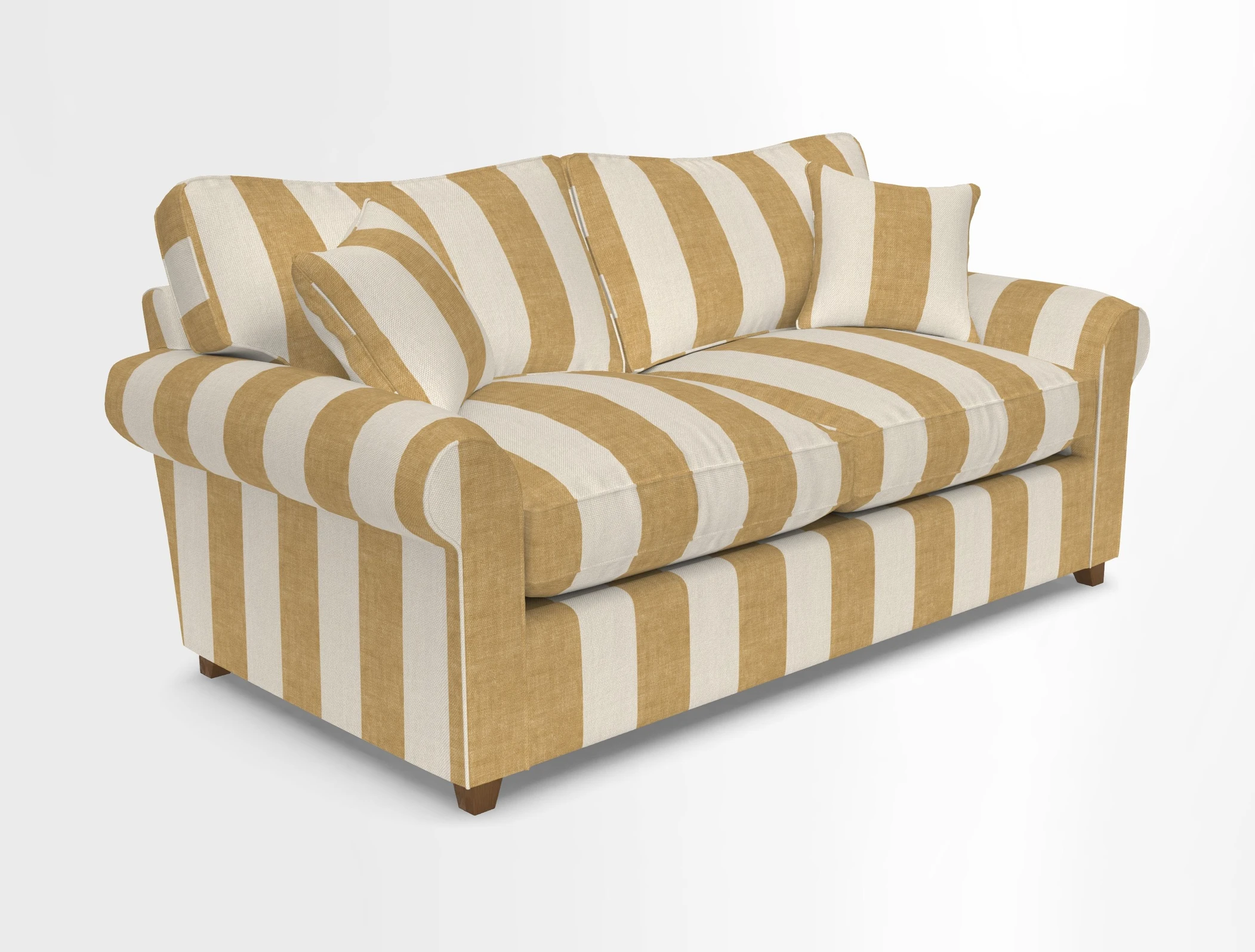 Waverley 3 Seater Sofa Bed in wo Tone Plain Biscuit