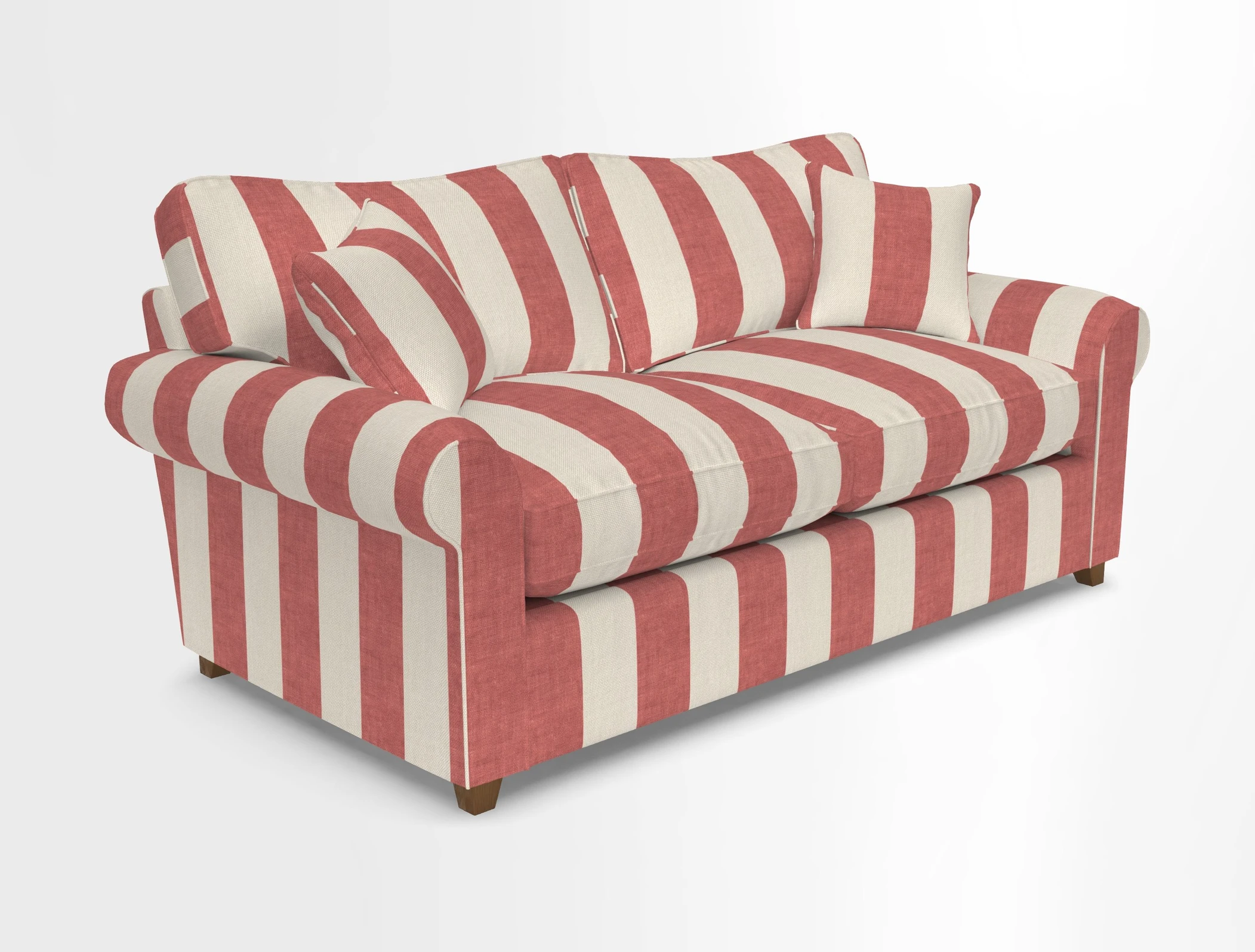 Waverley 3 Seater Sofa Bed in wo Tone Plain Biscuit