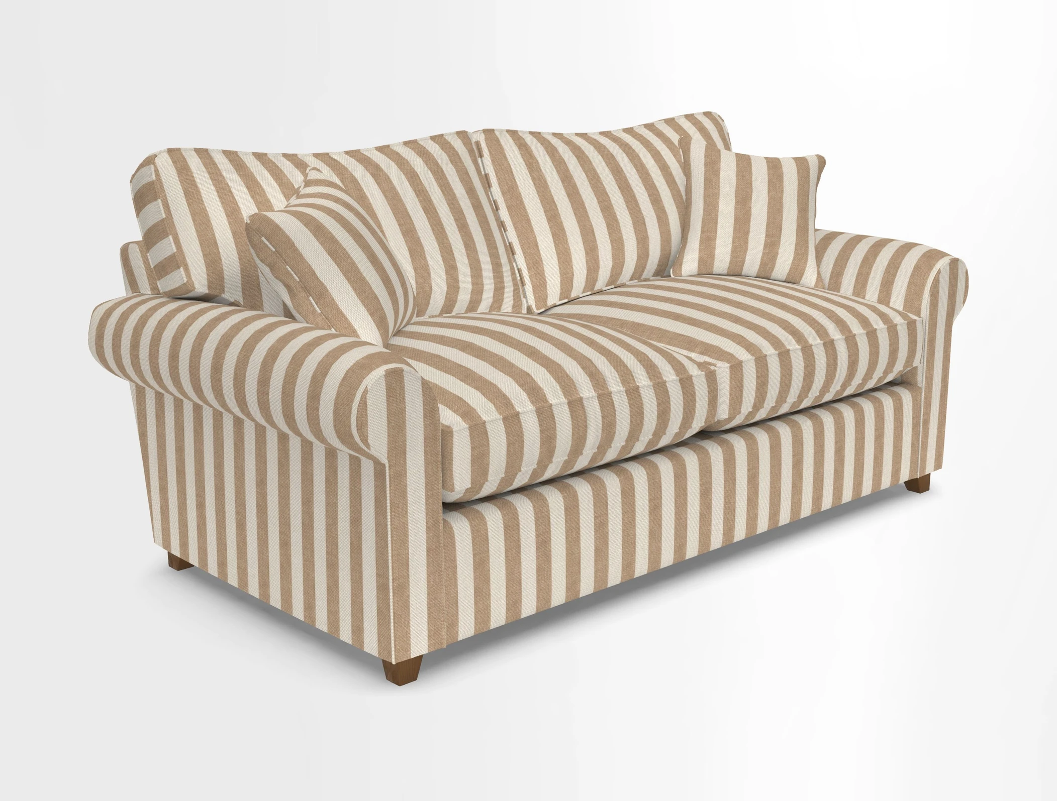 Waverley 3 Seater Sofa Bed in wo Tone Plain Biscuit
