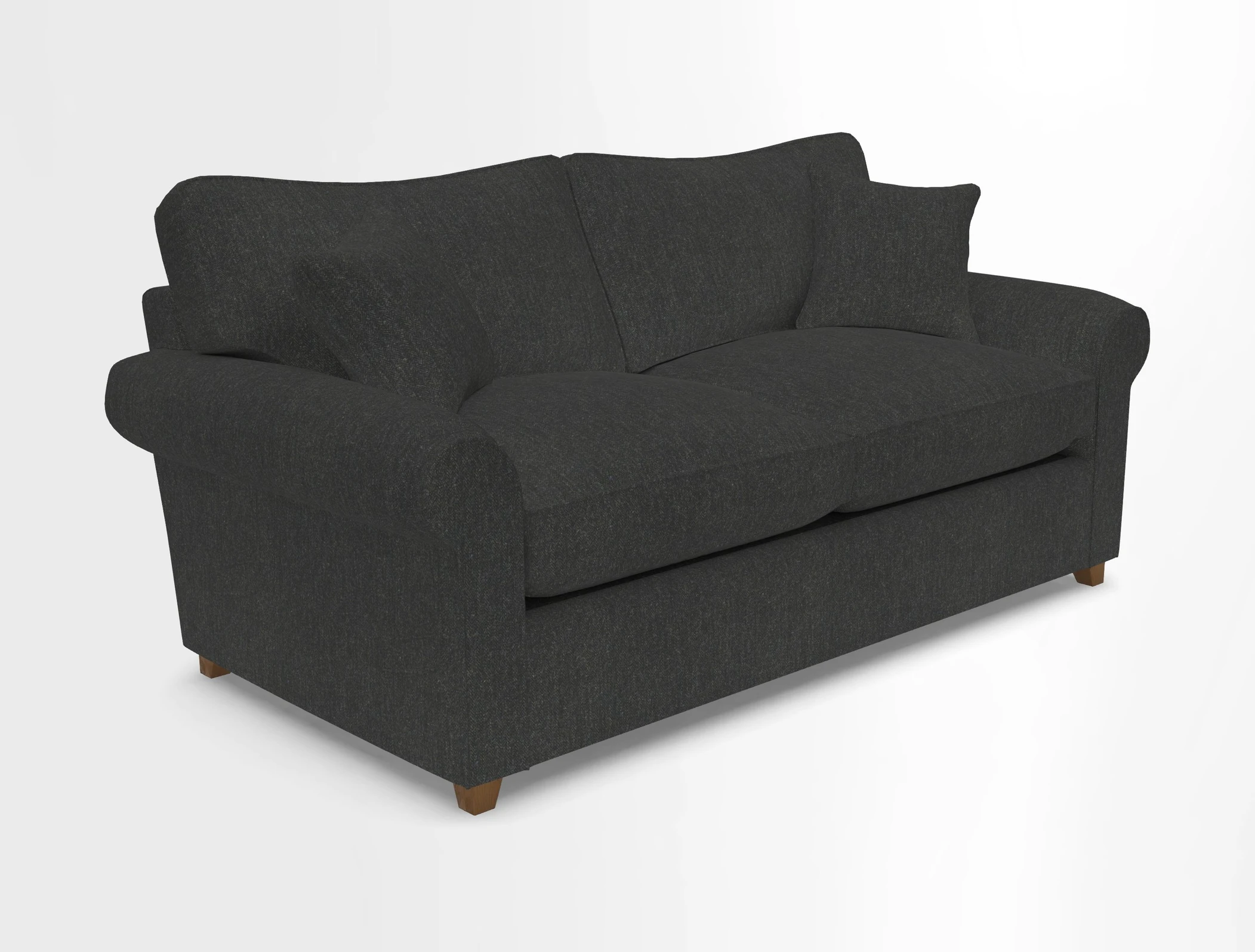 Waverley 3 Seater Sofa Bed in wo Tone Plain Biscuit