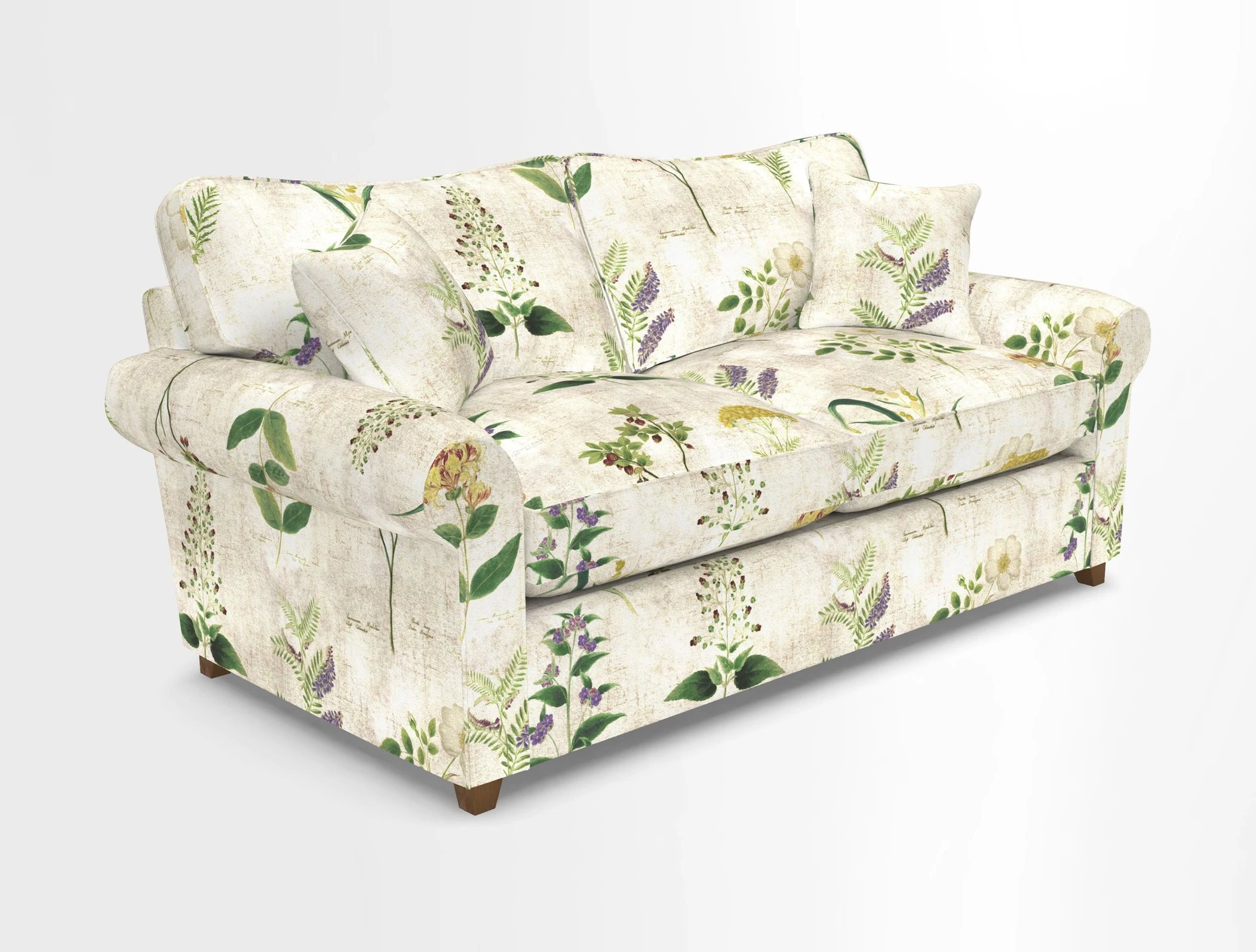 Waverley 3 Seater Sofa Bed in wo Tone Plain Biscuit