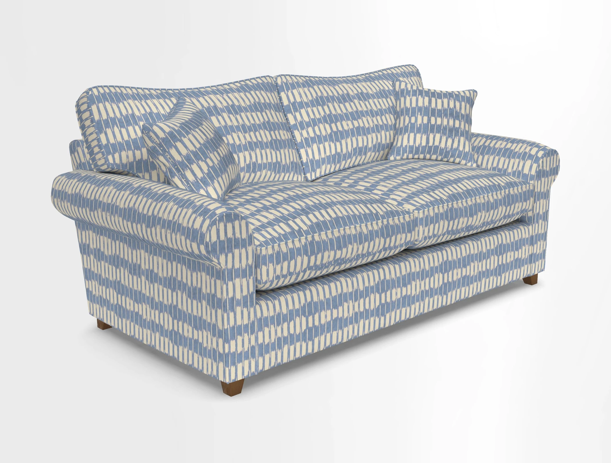 Waverley 3 Seater Sofa Bed in wo Tone Plain Biscuit