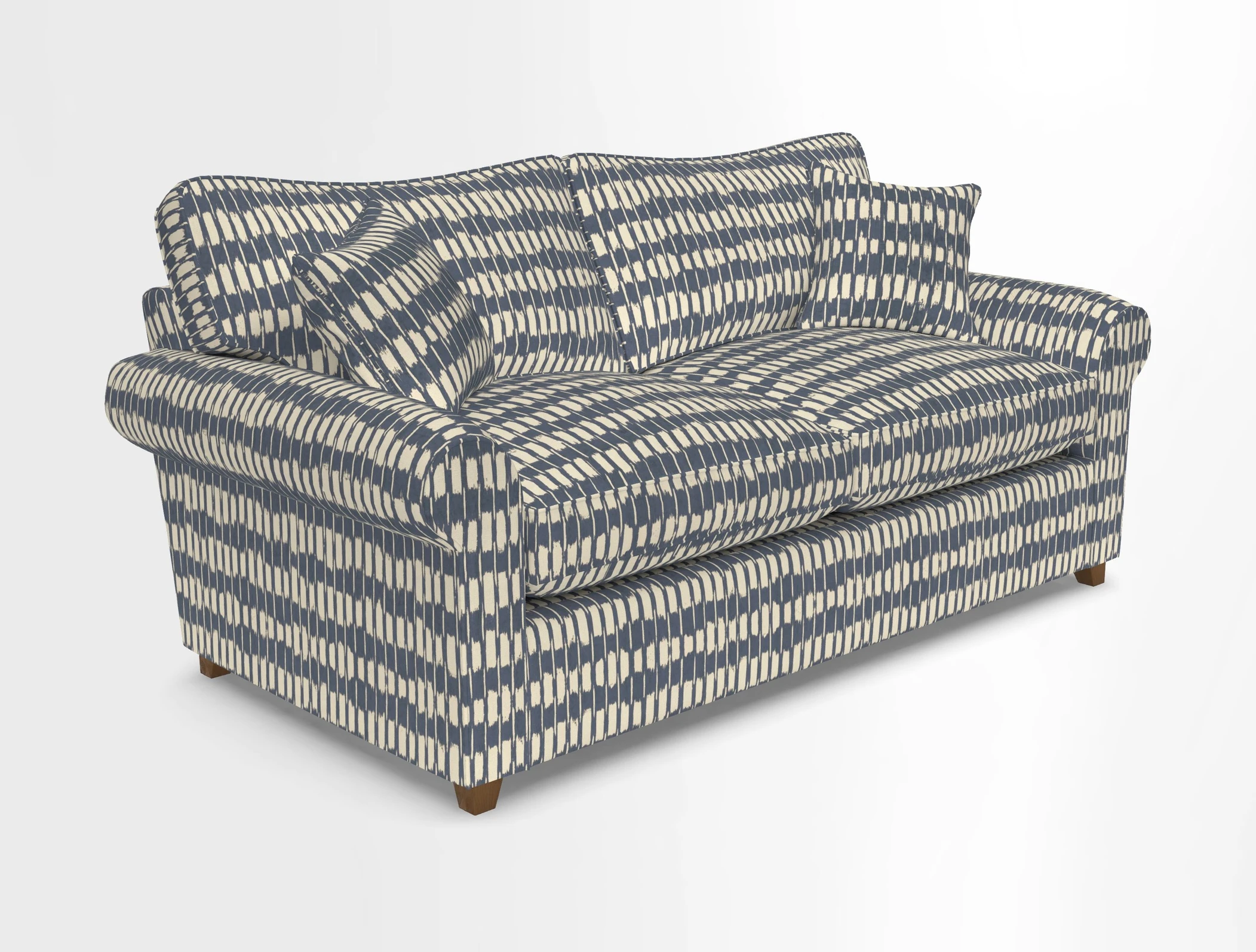 Waverley 3 Seater Sofa Bed in wo Tone Plain Biscuit