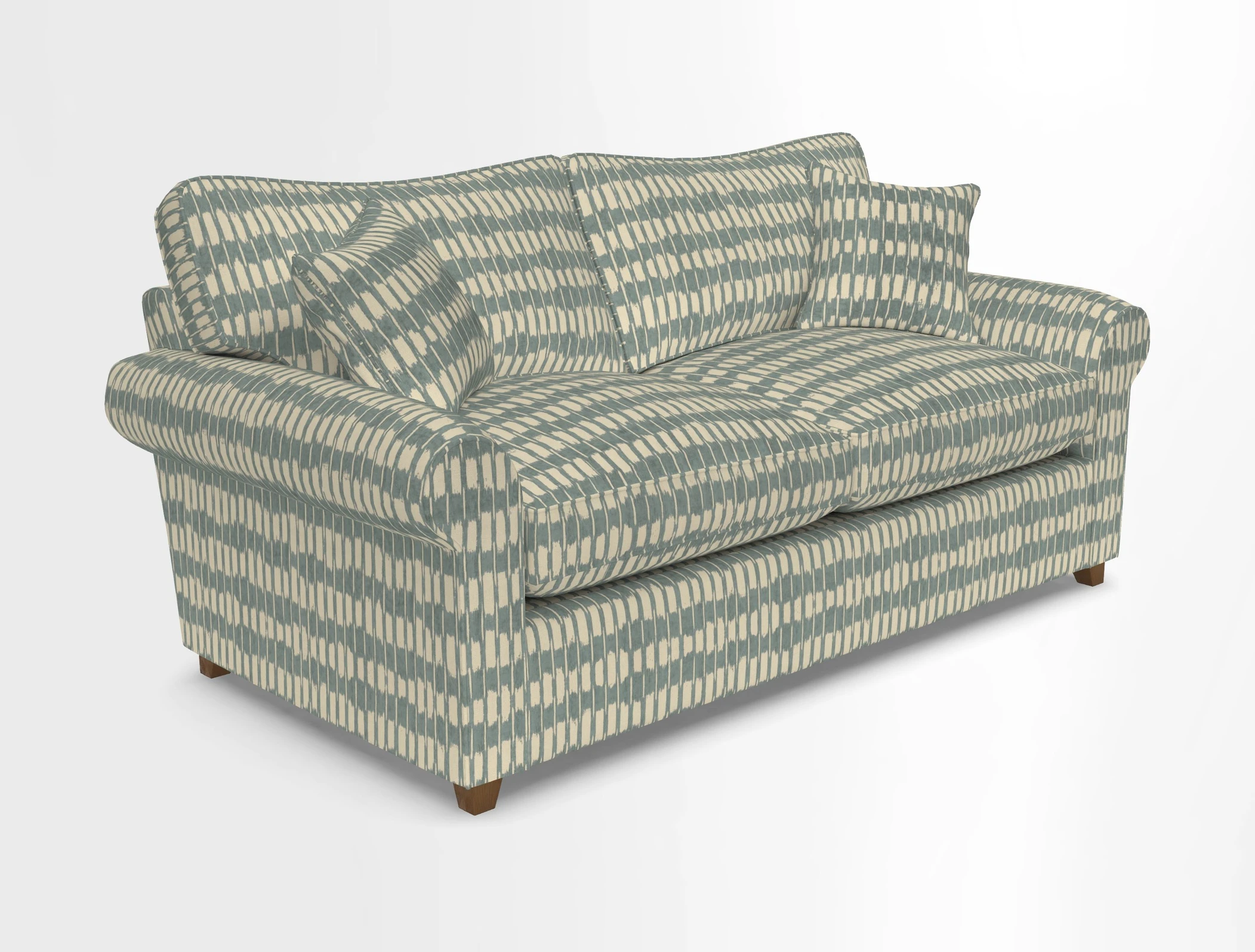 Waverley 3 Seater Sofa Bed in wo Tone Plain Biscuit