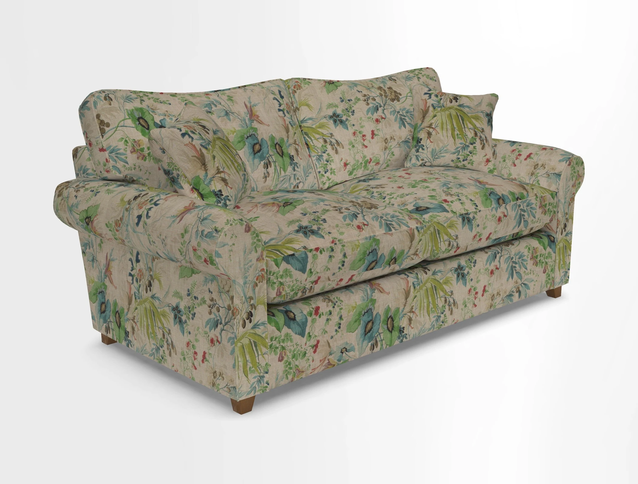 Waverley 3 Seater Sofa Bed in wo Tone Plain Biscuit