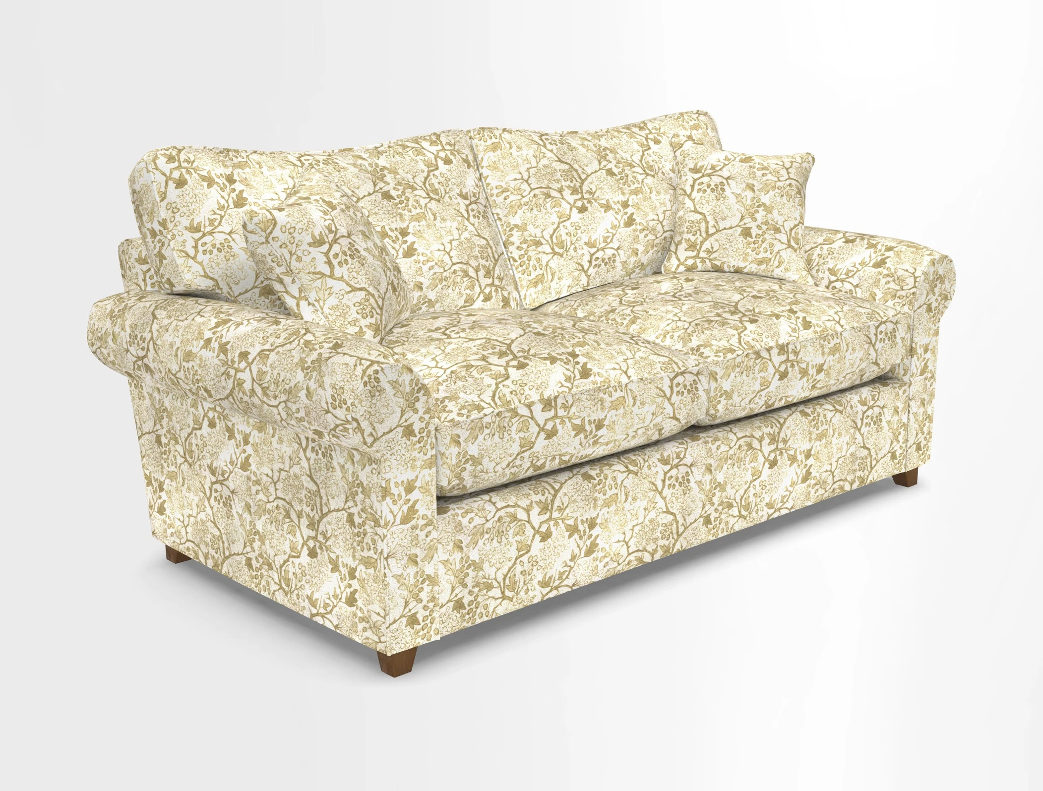 Waverley 3 Seater Sofa Bed in wo Tone Plain Biscuit