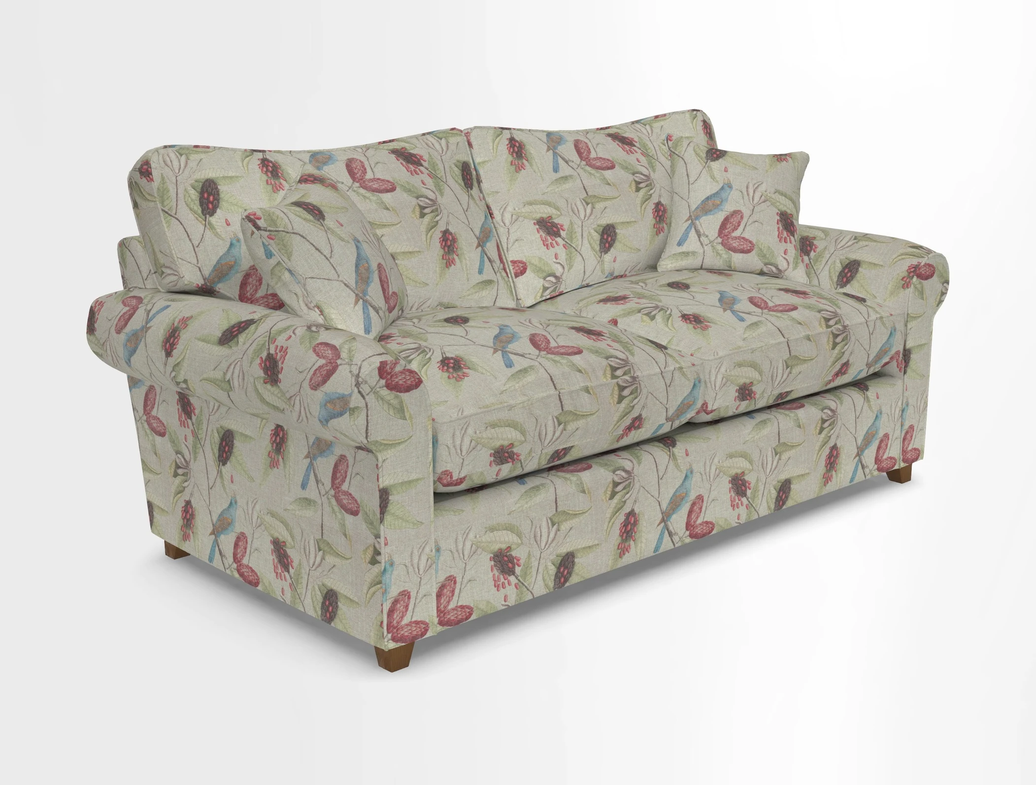 Waverley 3 Seater Sofa Bed in wo Tone Plain Biscuit