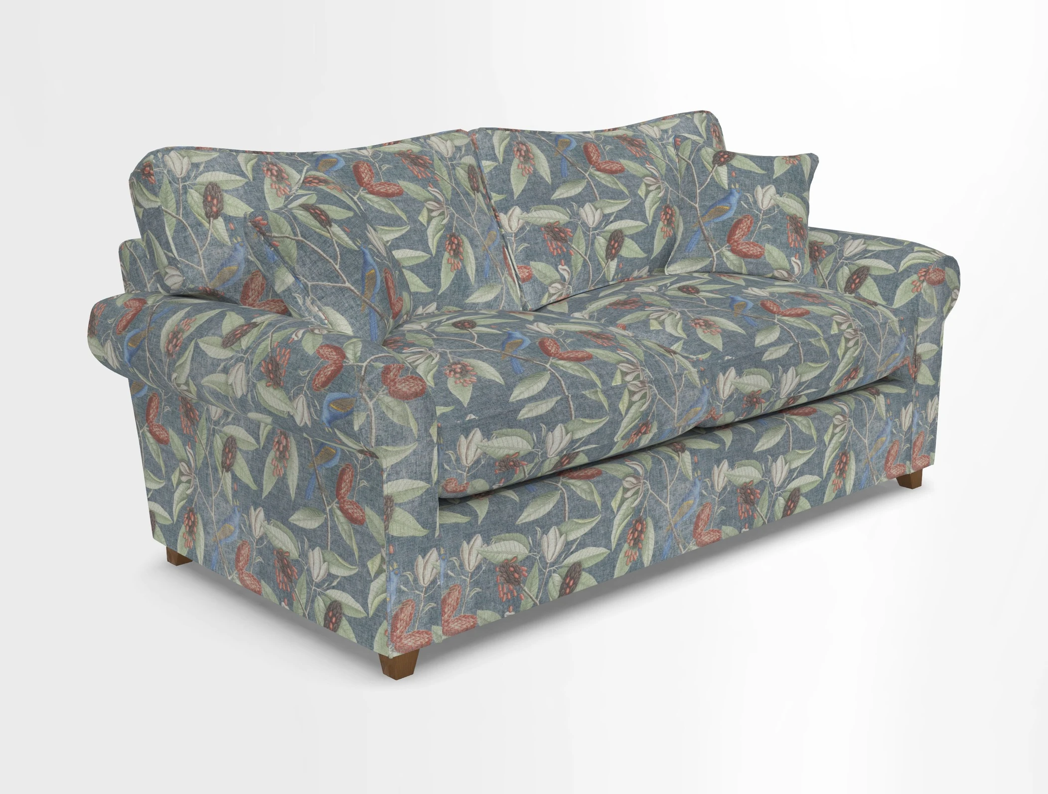Waverley 3 Seater Sofa Bed in wo Tone Plain Biscuit