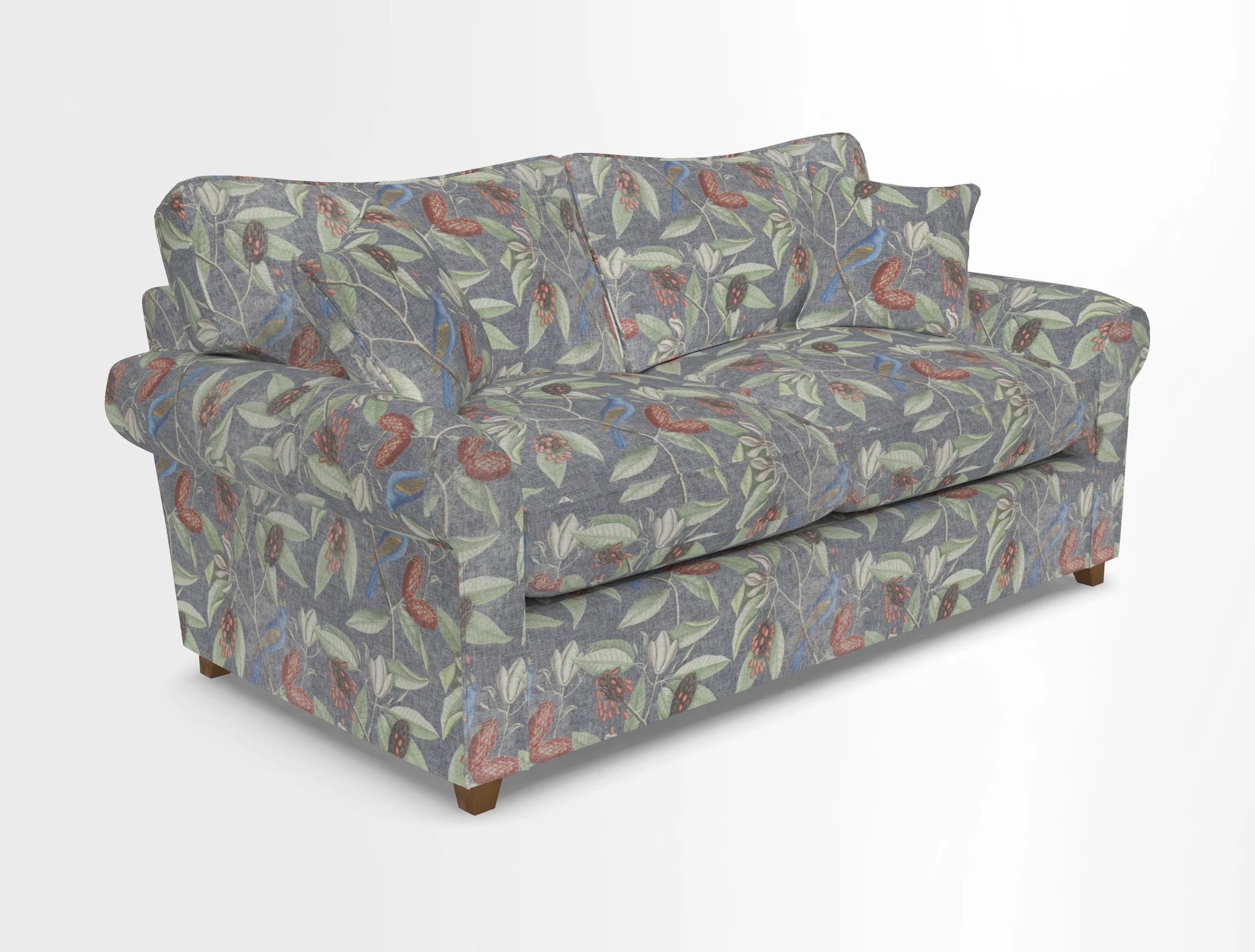 Waverley 3 Seater Sofa Bed in wo Tone Plain Biscuit