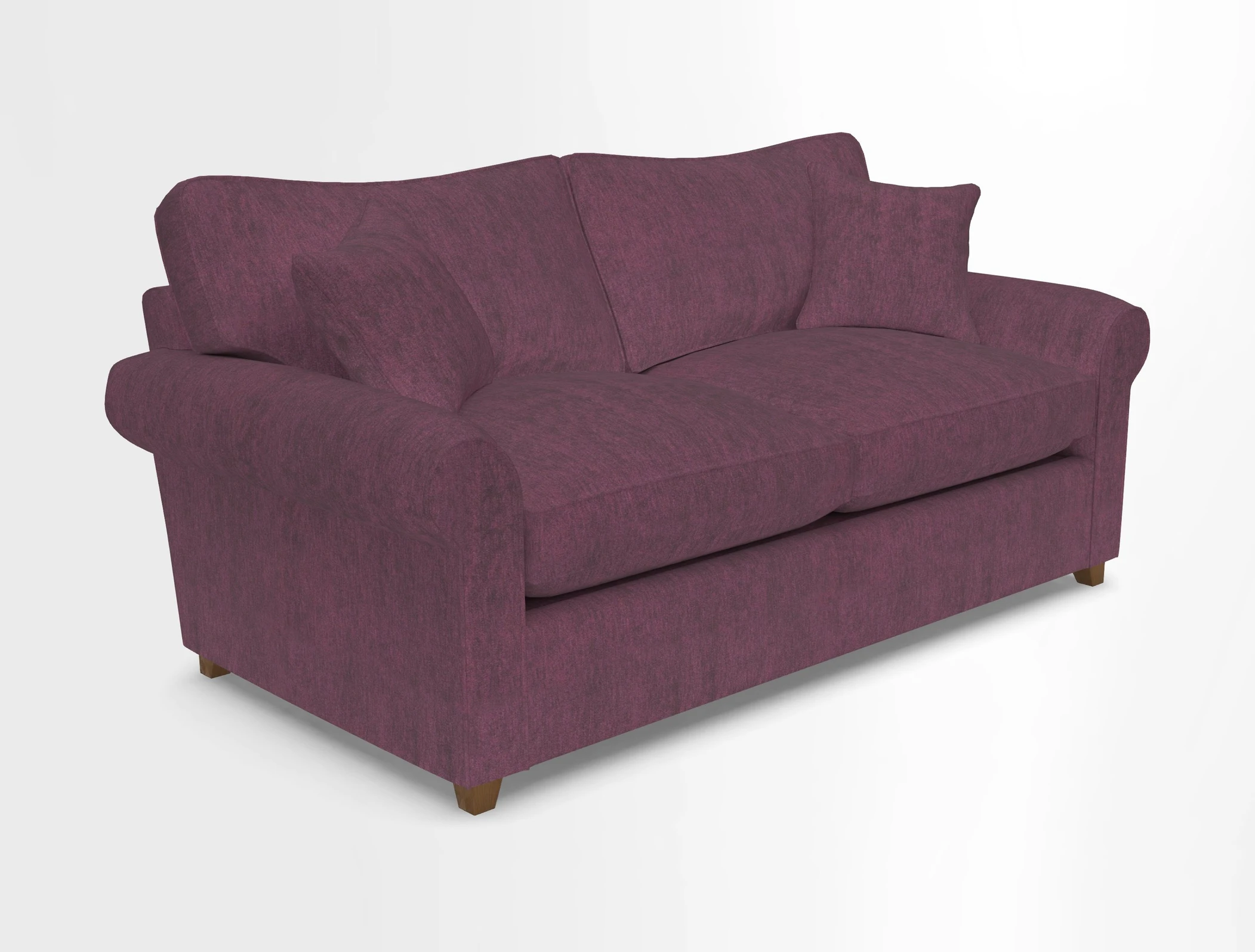 Waverley 3 Seater Sofa Bed in wo Tone Plain Biscuit