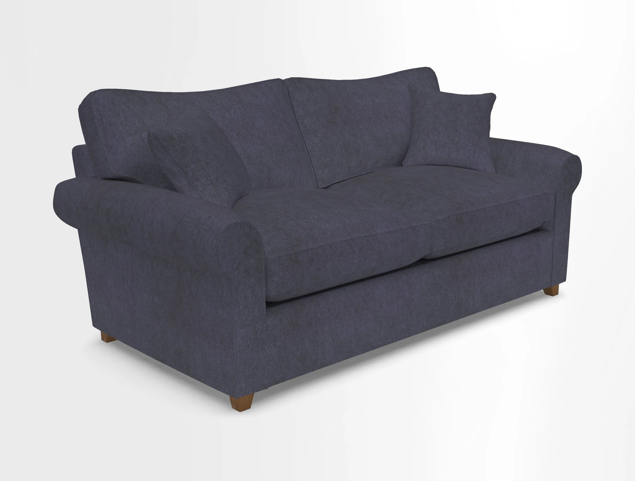 Waverley 3 Seater Sofa Bed in wo Tone Plain Biscuit