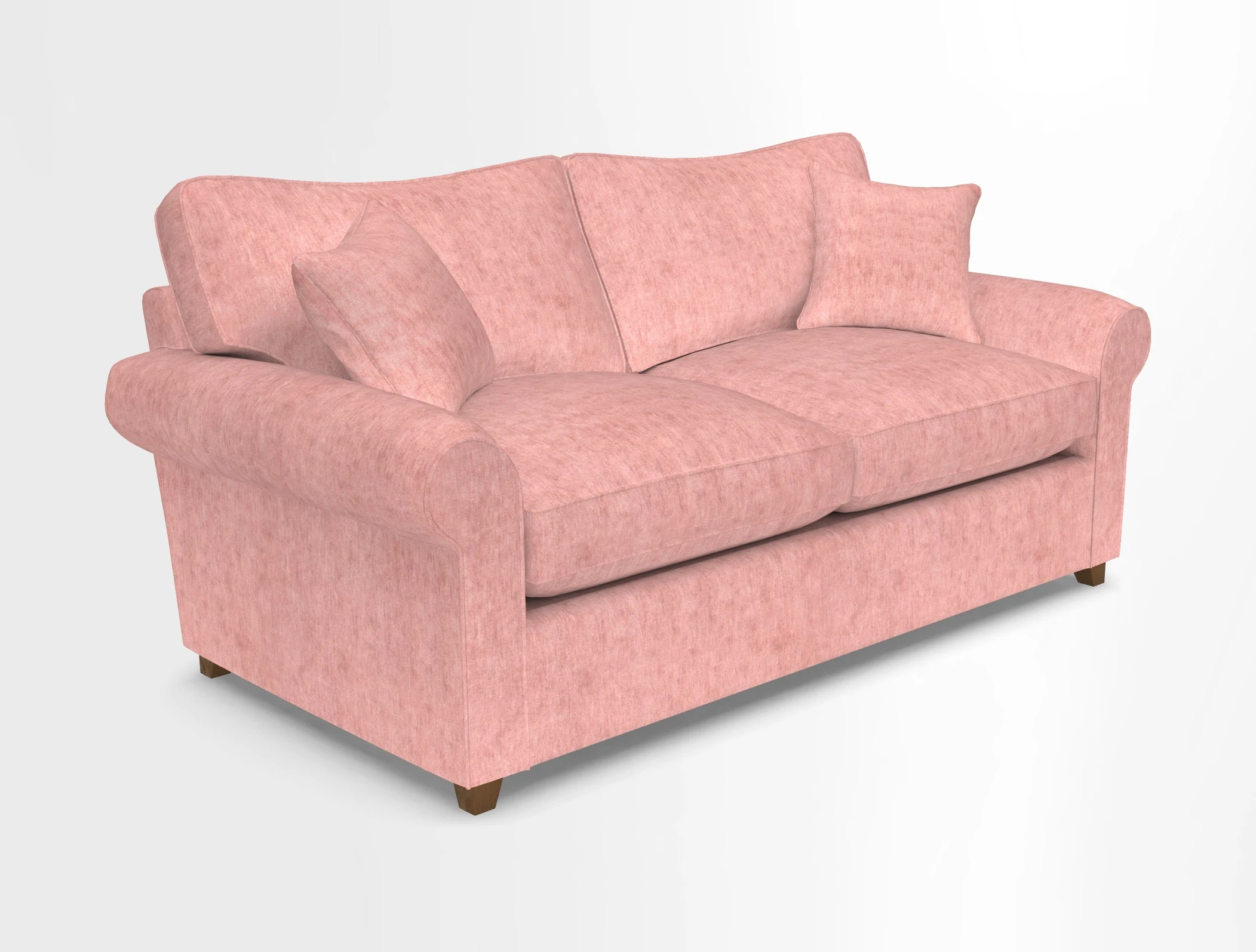 Waverley 3 Seater Sofa Bed in wo Tone Plain Biscuit